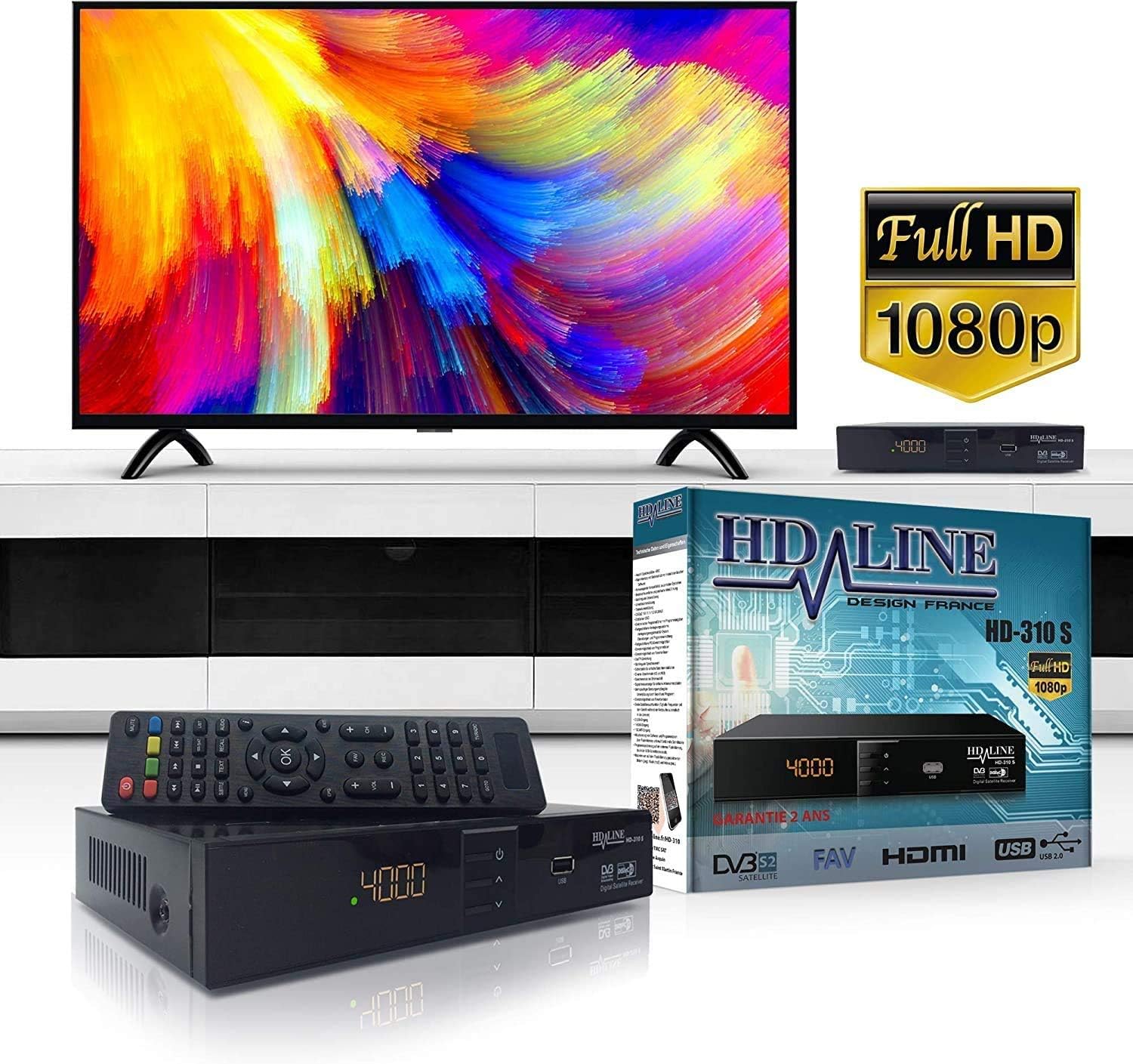 Detalle 2 de HD-Line 310 Satelliten Receiver – Full HD, DVB-S/S2, HDMI & USB 2.0
