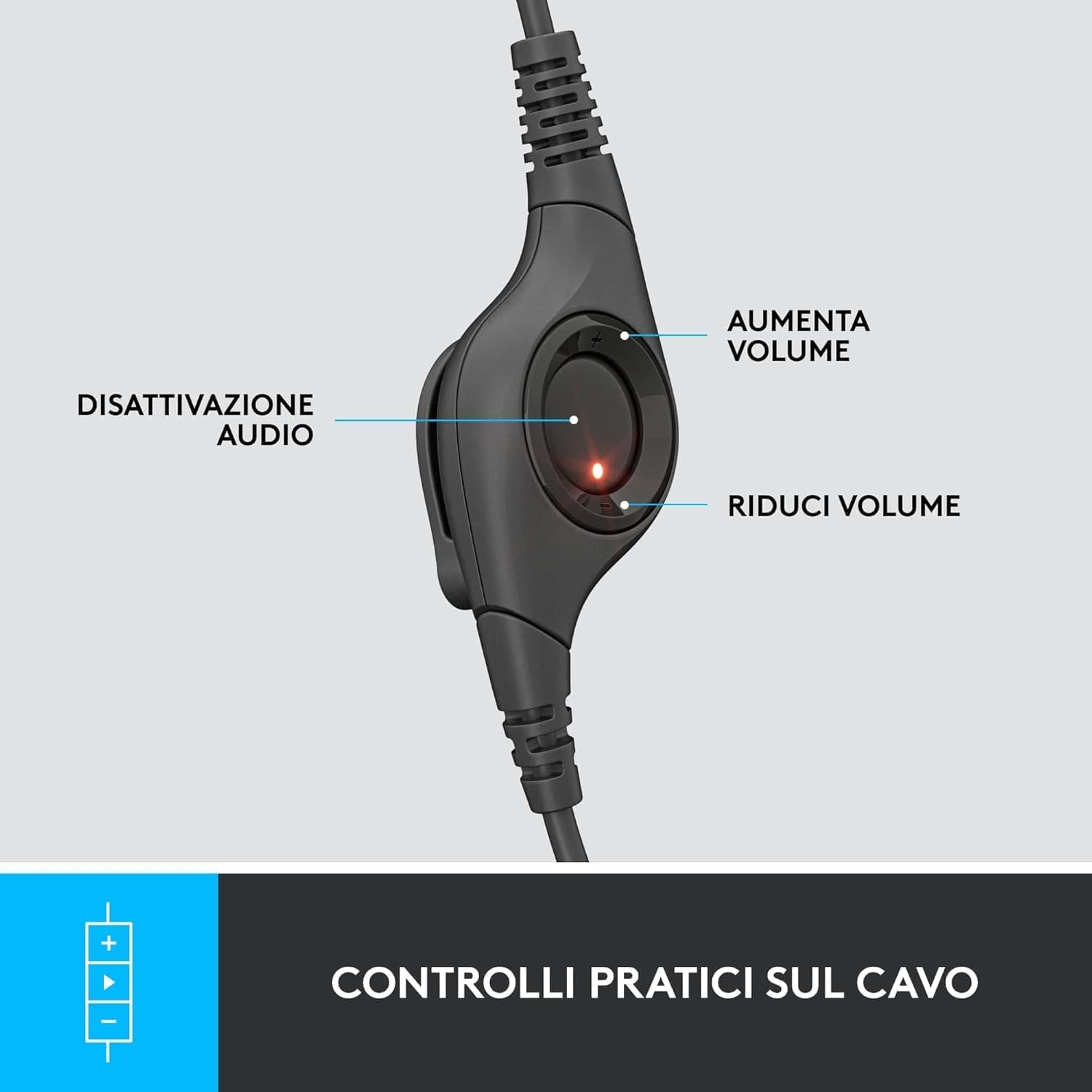 Thumbnail 3 de Logitech H390 Cuffie USB-C con microfono 📞