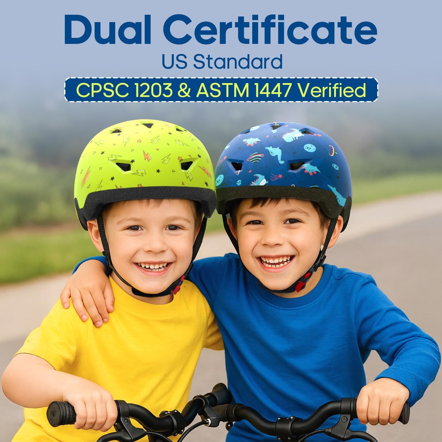 Detalle 2 de MOUNTALK Toddler Bike Helmet, Dino, Adjustable Fit, XS and S Sizes