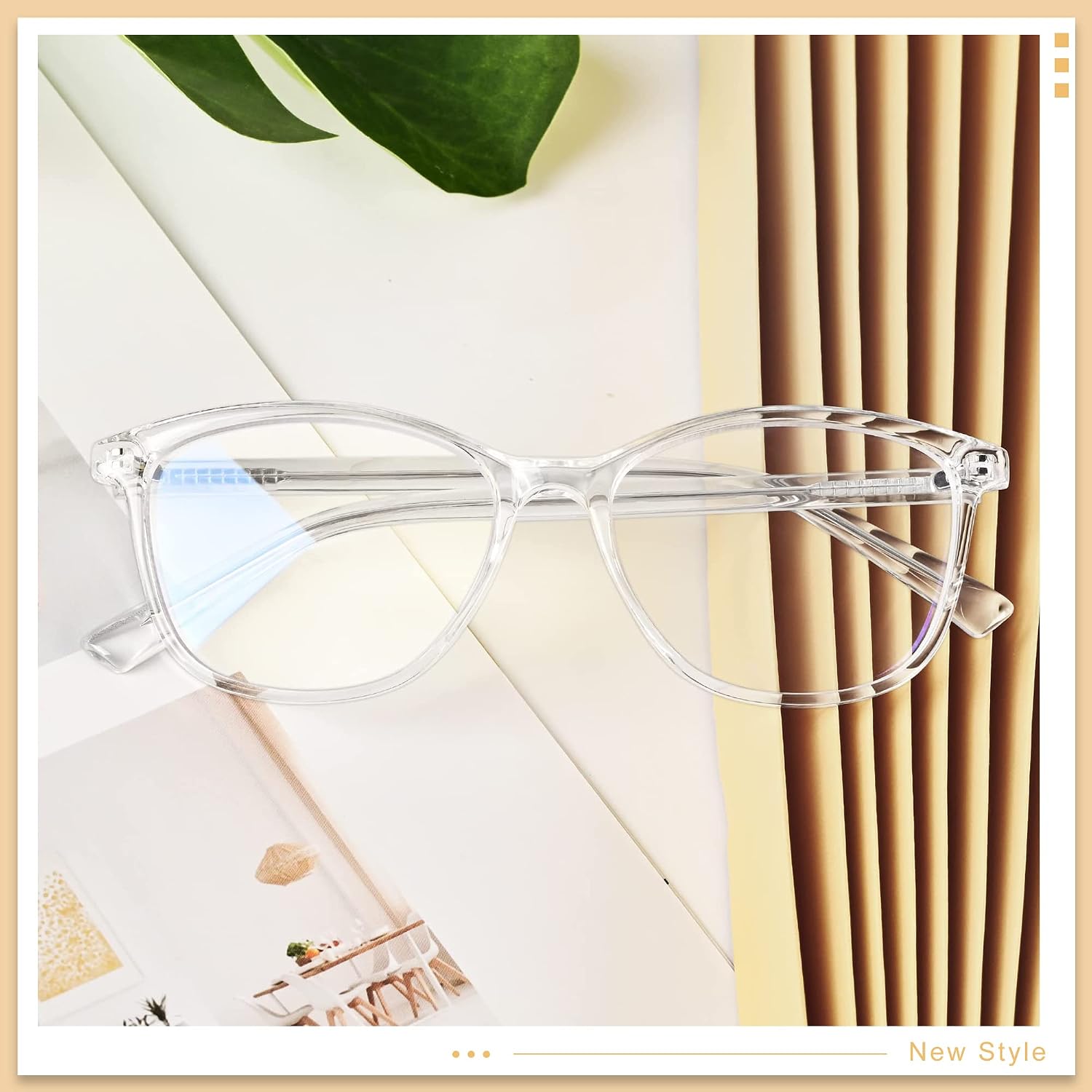 Detalle 2 de Madison Avenue Blaulichtfilter Brille für Damen (TR90) – ohne Sehstärke, mit Metallscharnier