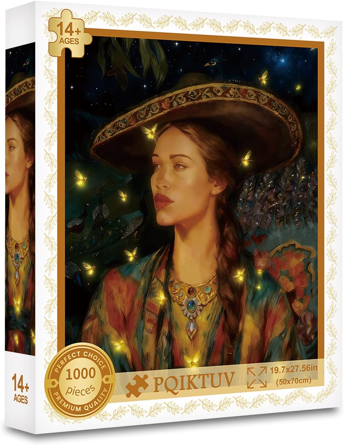 Detalle de PQIKTUV 1,000-Piece Holiday Jigsaw Puzzle with Lettered Back