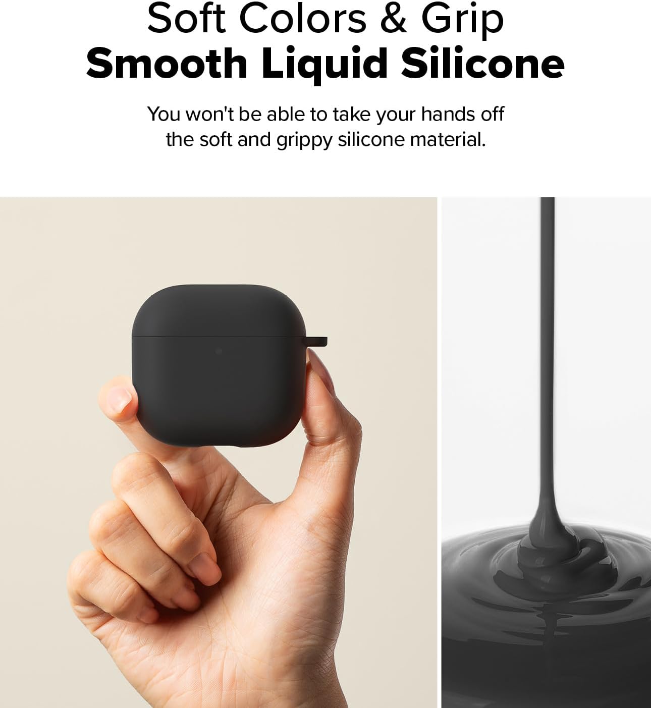 Detalle 2 de Ringke Silicone Case for AirPods 4th Gen – Black