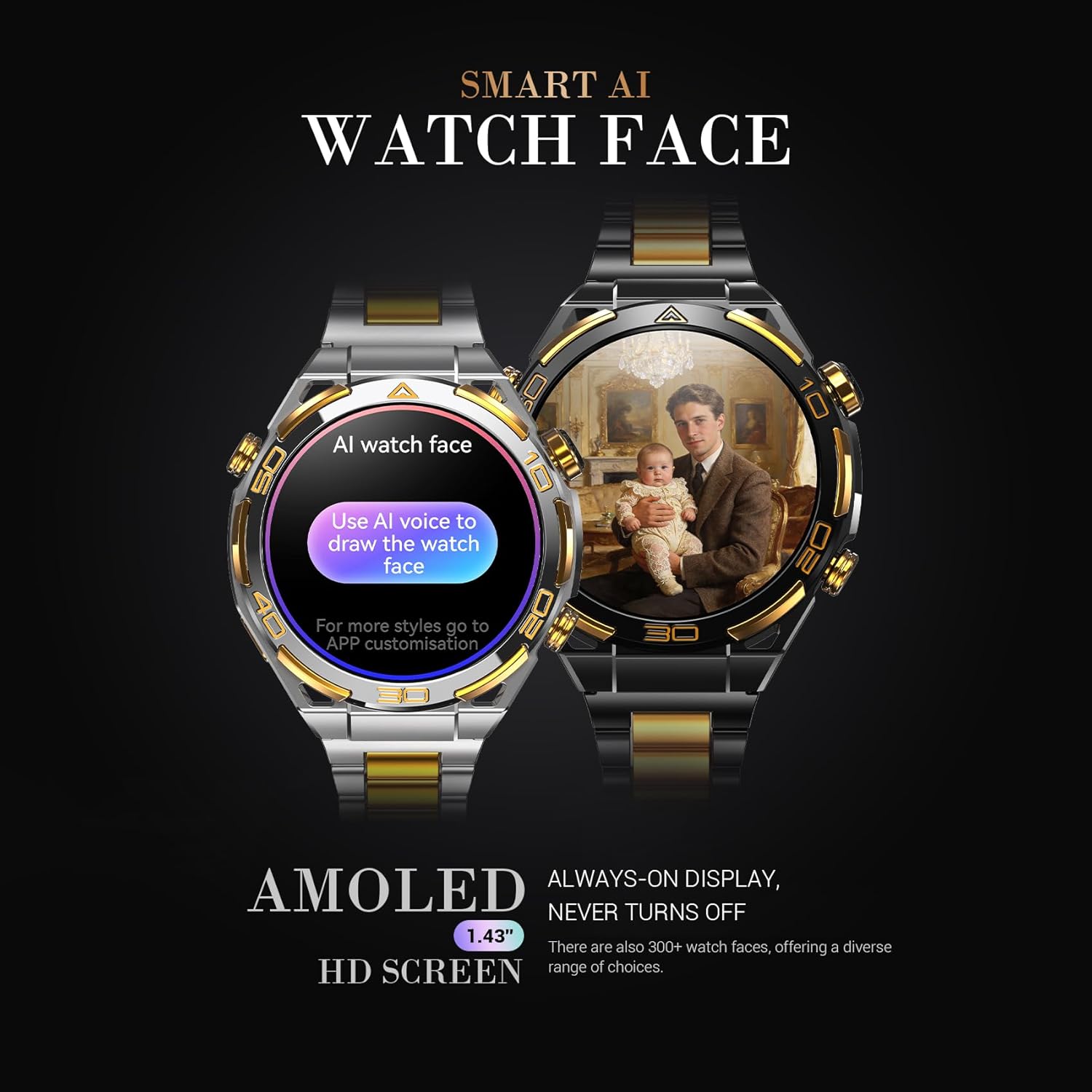 Thumbnail 4 de Blackview Smart Watch for Men — 14K Gold Plated Case with GPS, 110+ Sports & 100-Day Battery