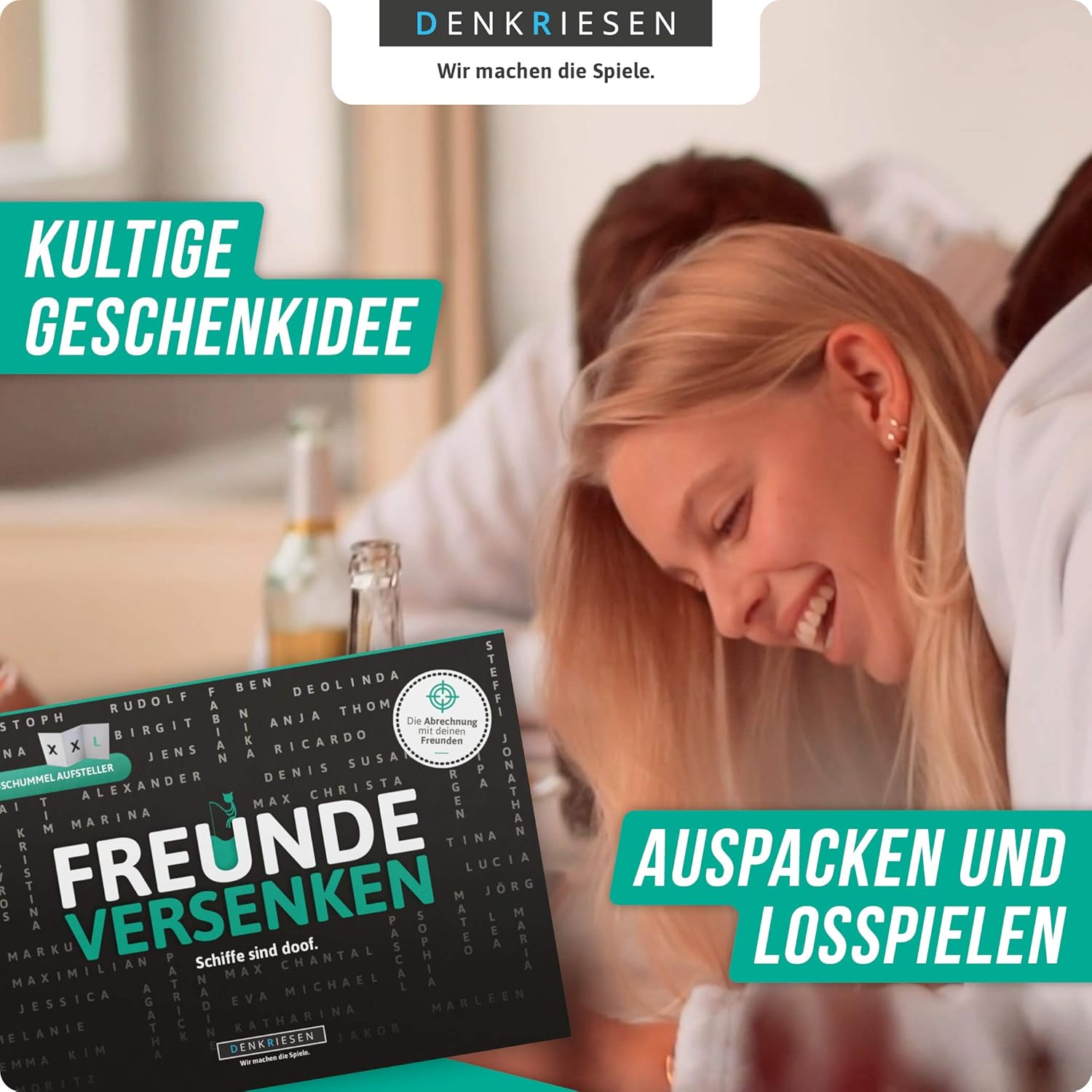 Thumbnail 5 de DENKRIESEN Freunde Versenken® – A5 Spielblock (2 Spieler, Ab 8 Jahren)