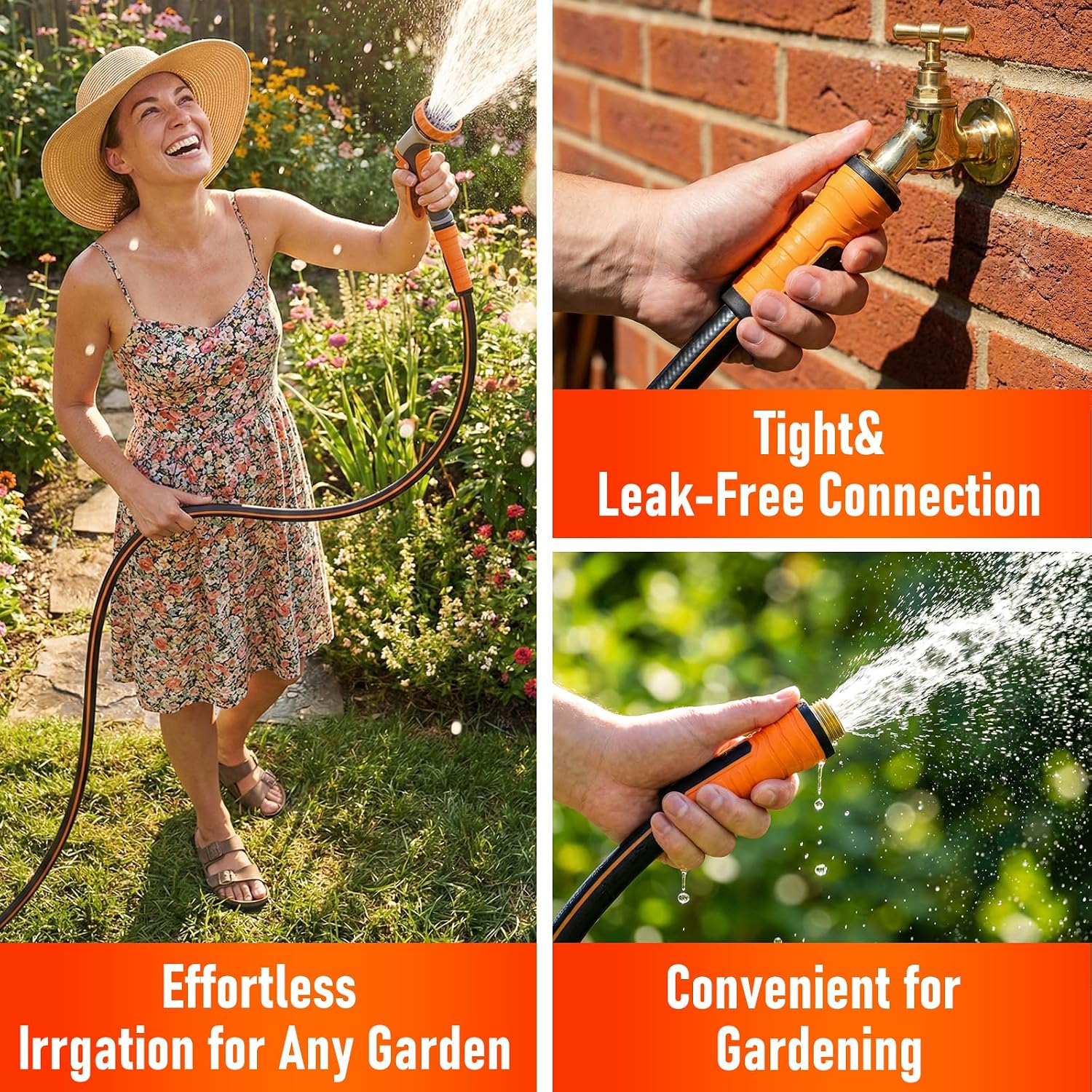 Thumbnail 5 de EOOIO 25 ft x 5/8-Inch Garden Hose, Lightweight Hybrid with Male-to-Female Fittings