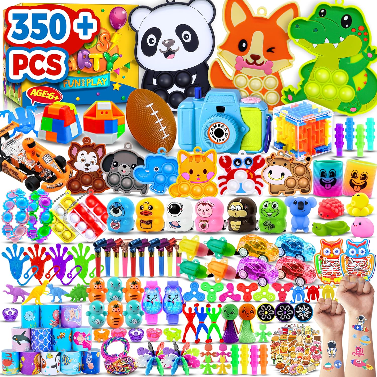 Olganicor 350 PCS Party Favors for Kids: Fidget Toys Bulk & Easter Egg Fillers