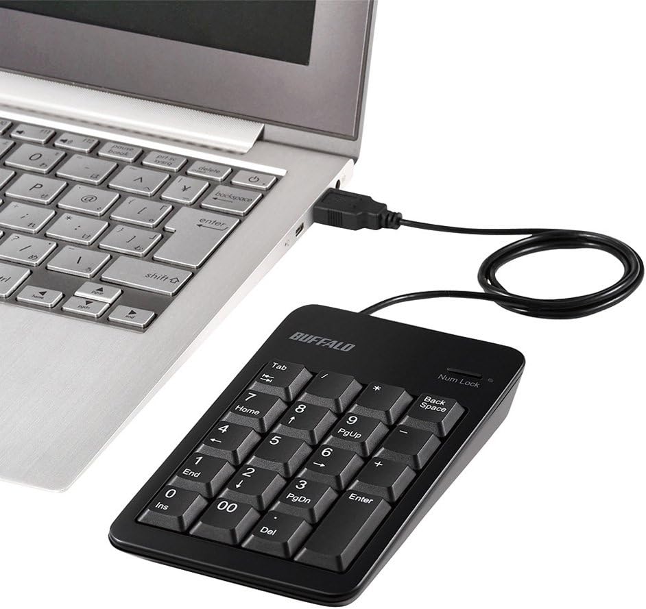 Detalle de バッファロー BSTK100WH 有線キーボード Tabキー付き・19キー・メンブレン方式