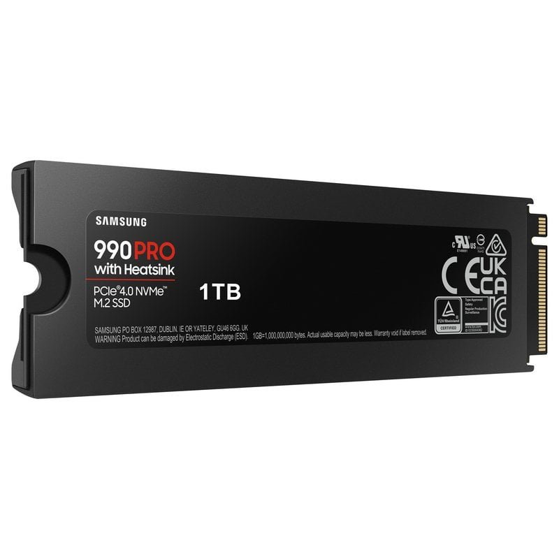 Detalle de Samsung 990 PRO 1 TB SSD PCIe 4.0 NVMe M.2 con Disipador Térmico
