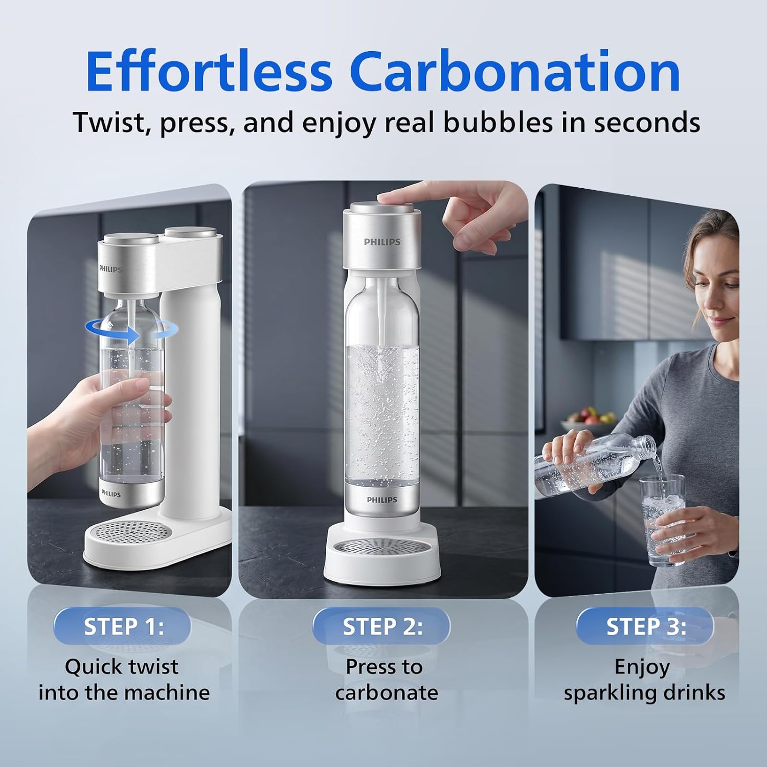 Thumbnail 2 de Philips ADD4902BKOQ Sparkling Water Maker 1L 💧