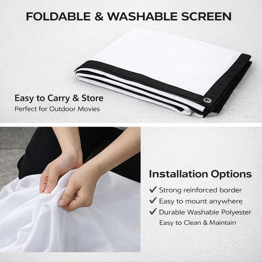 Thumbnail 6 de Japard 250-Inch Outdoor Projector Screen: Large, Foldable 4K-Ready Canvas for Indoor/Outdoor Theaters