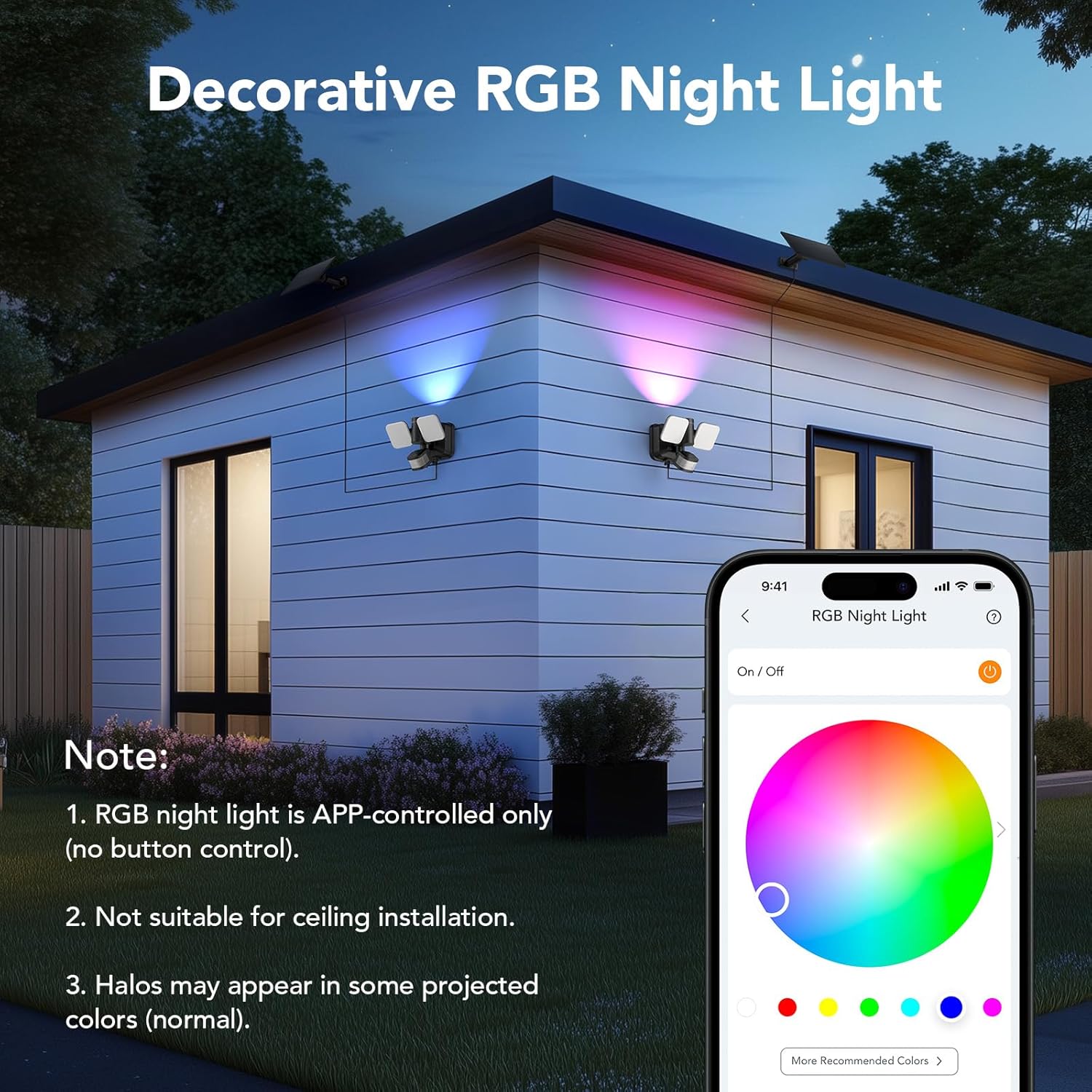 Thumbnail 6 de Linkind Smart Hybrid Security Light (Solar & Mains) 25W 3000LM with 240° PIR, App Control, CCT Dimmable & RGB