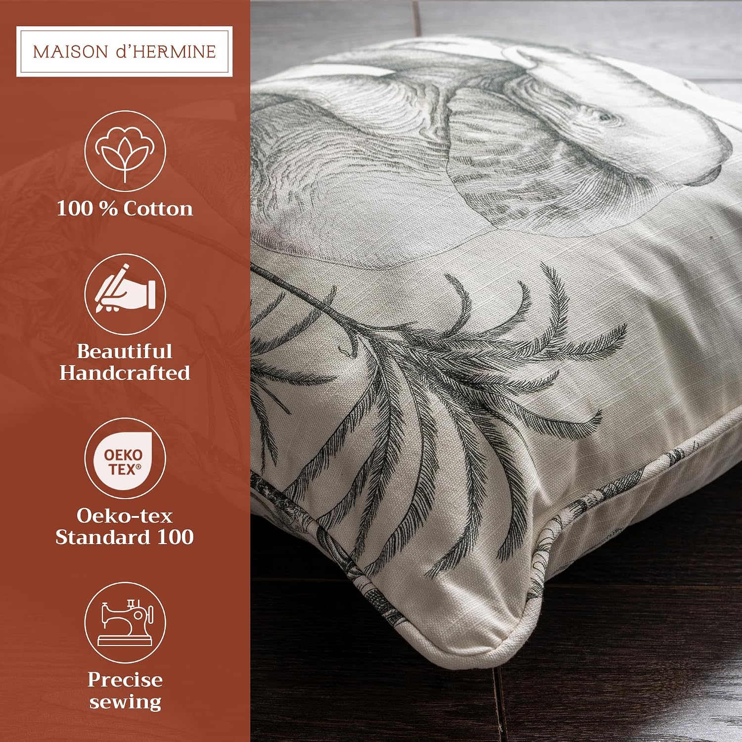 Detalle 2 de Maison d'Hermine Pillow Cover 18" x 18