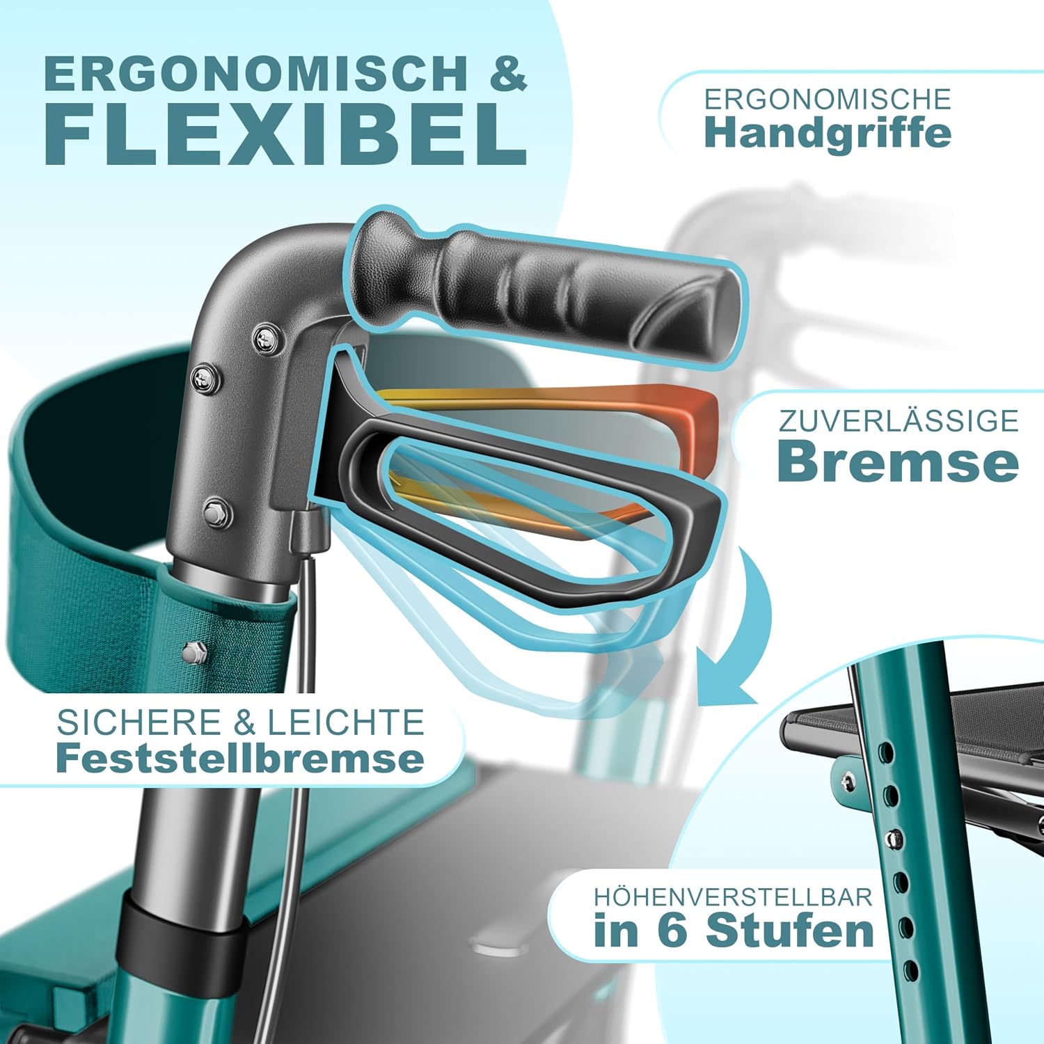 Thumbnail 4 de KESSER Leichtgewicht Rollator 7,6 kg