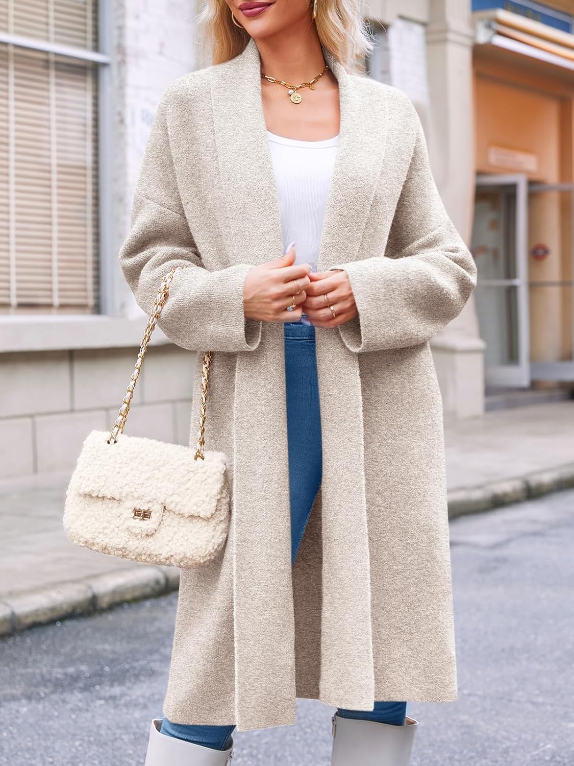 Detalle de Saodimallsu Long Oversized Cardigan sweater