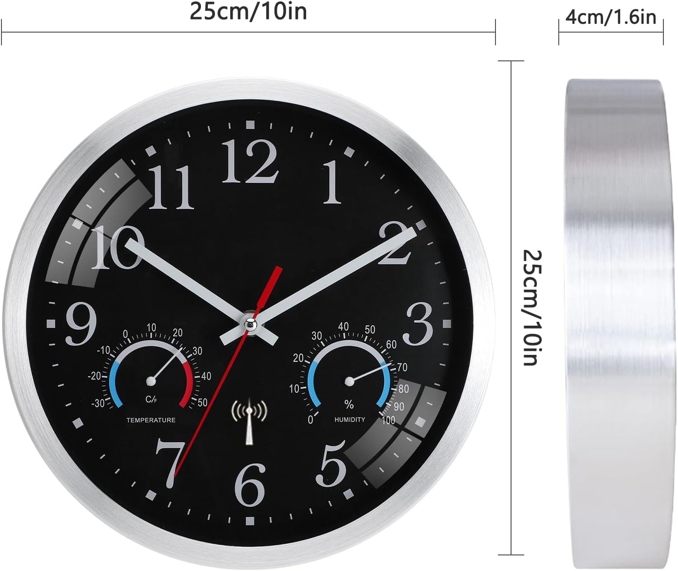 Detalle 2 de Horloge radio-pilotée Ziprote 25 cm