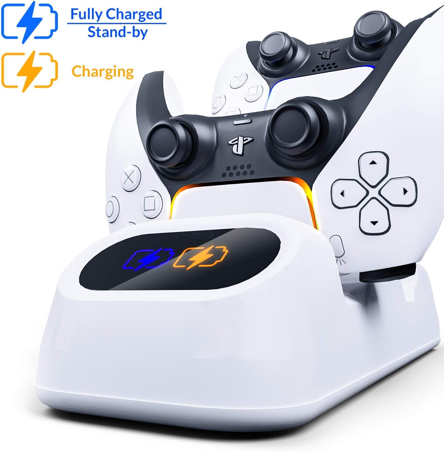 Thumbnail 5 de Orzly Controller Charging Dock stand for PlayStation 5 DualSense, Switch Pro & Switch 2, Xbox Series X|S and Stadia (Dual USB-C) – White