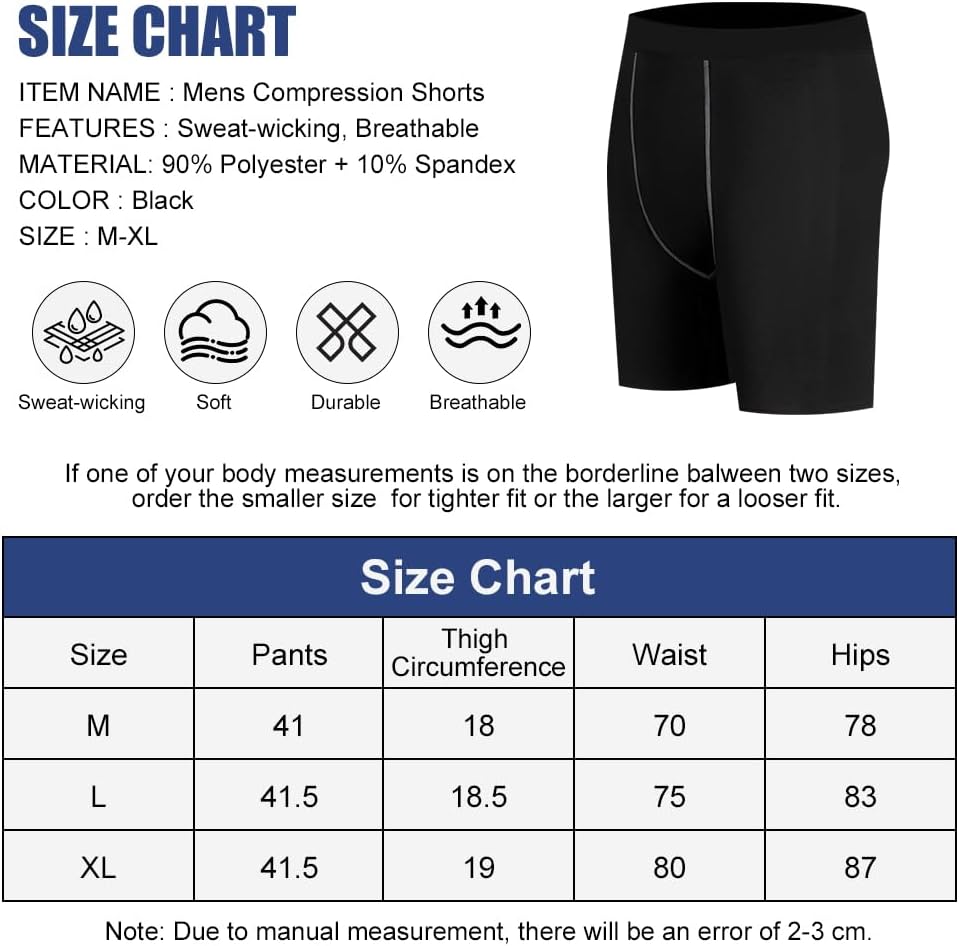 Detalle de AUYAO compressieshorts voor heren, set van 2, ademend en sneldrogend