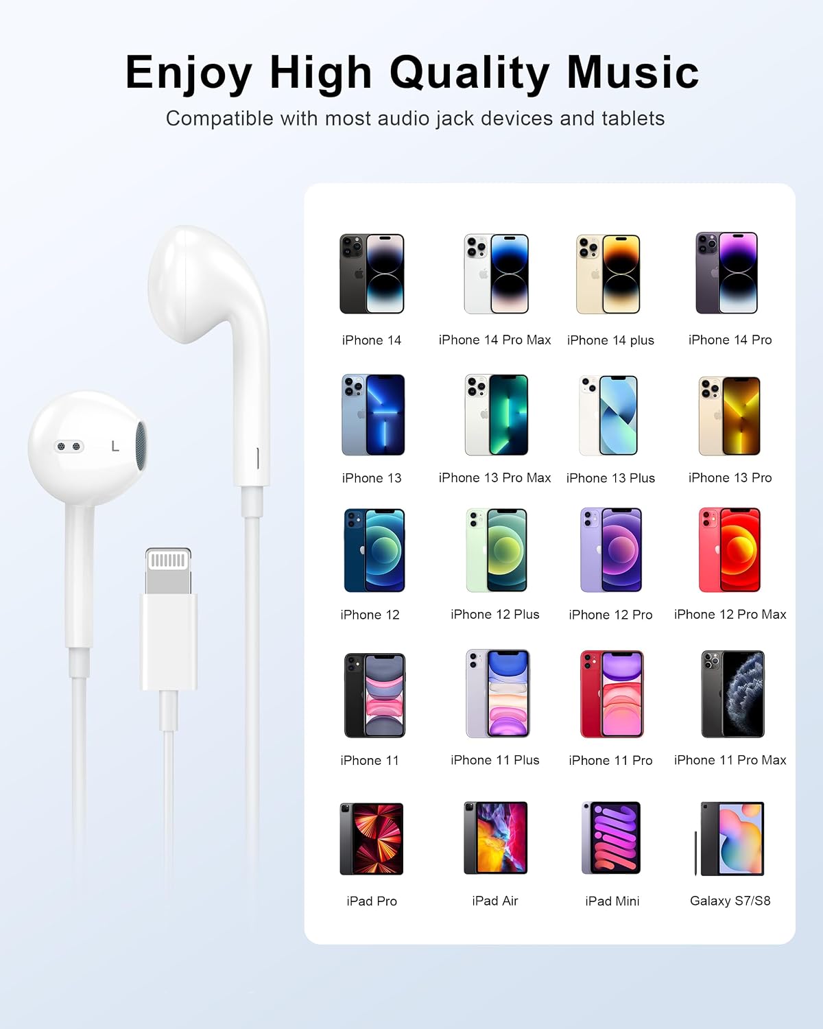 Thumbnail 4 de esbeecables ES-FBAUS212 MFi-Certified Lightning Earbuds, 2-Pack with Mic