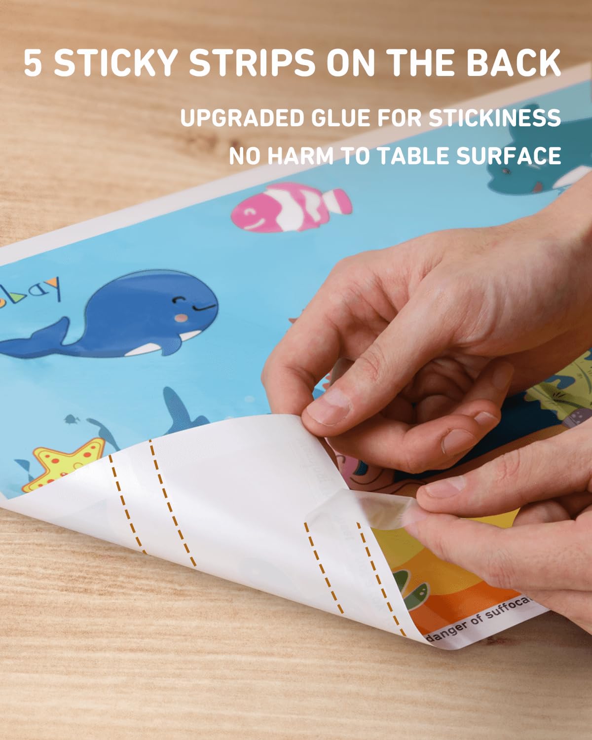 Thumbnail 3 de Babebay Disposable Stick-On Placemats, 60-Pack, 3 Animal Designs