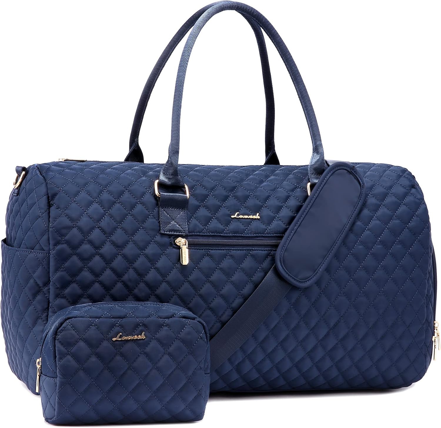 Detalle de LOVEVOOK Sporttasche/ Reisetasche Damen Weekender inkl. Kulturtasche – mit Schuhfach, Nassfach & Handgepäck-Funktion