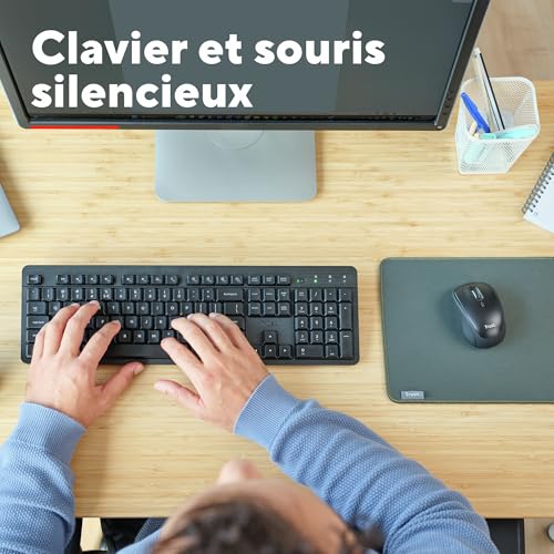 Thumbnail 4 de Trust Ymo II Pack Clavier et Souris sans Fil AZERTY Français, Noir