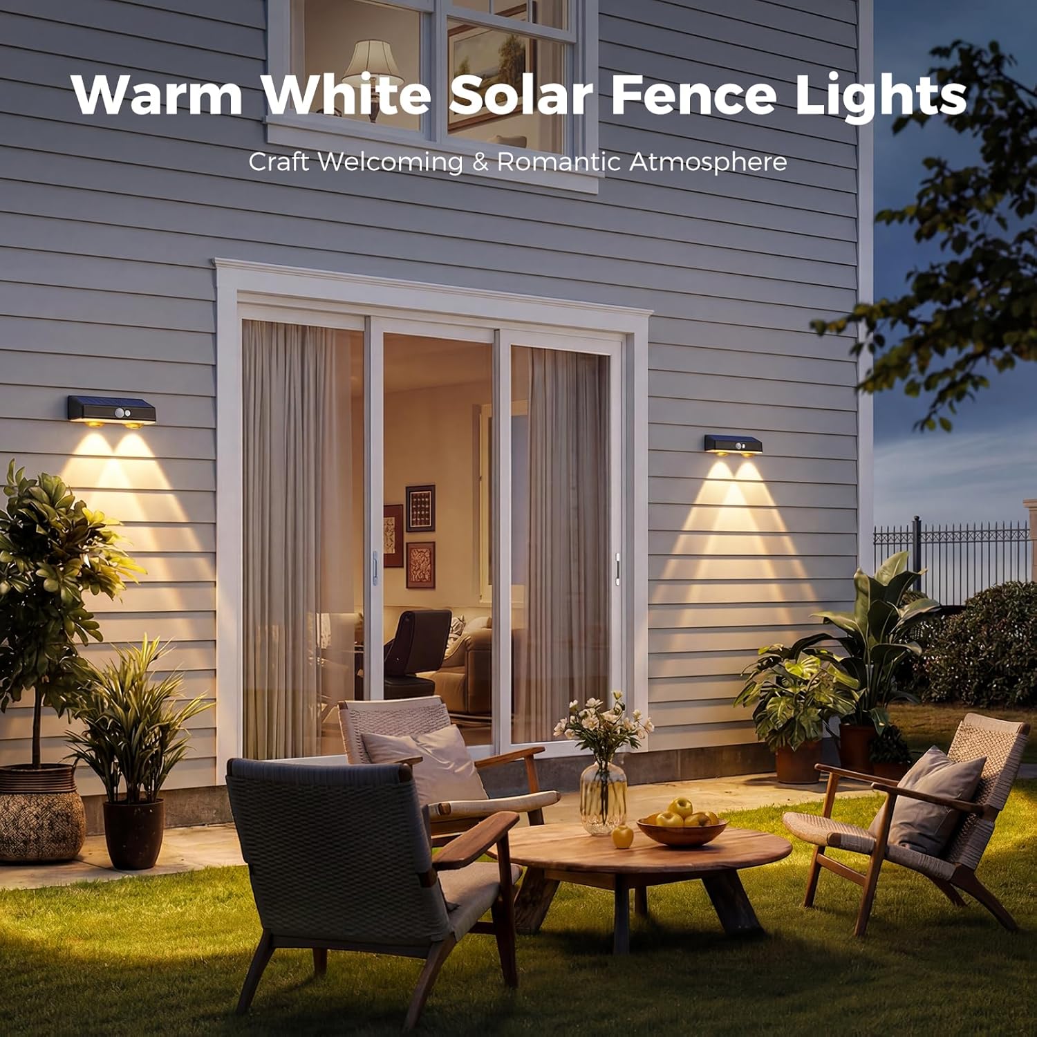 Thumbnail 4 de Kolpop Solar Fence Lights Outdoor Garden (4 Pack) – Solar Motion Sensor Wall Lights with 3 Modes