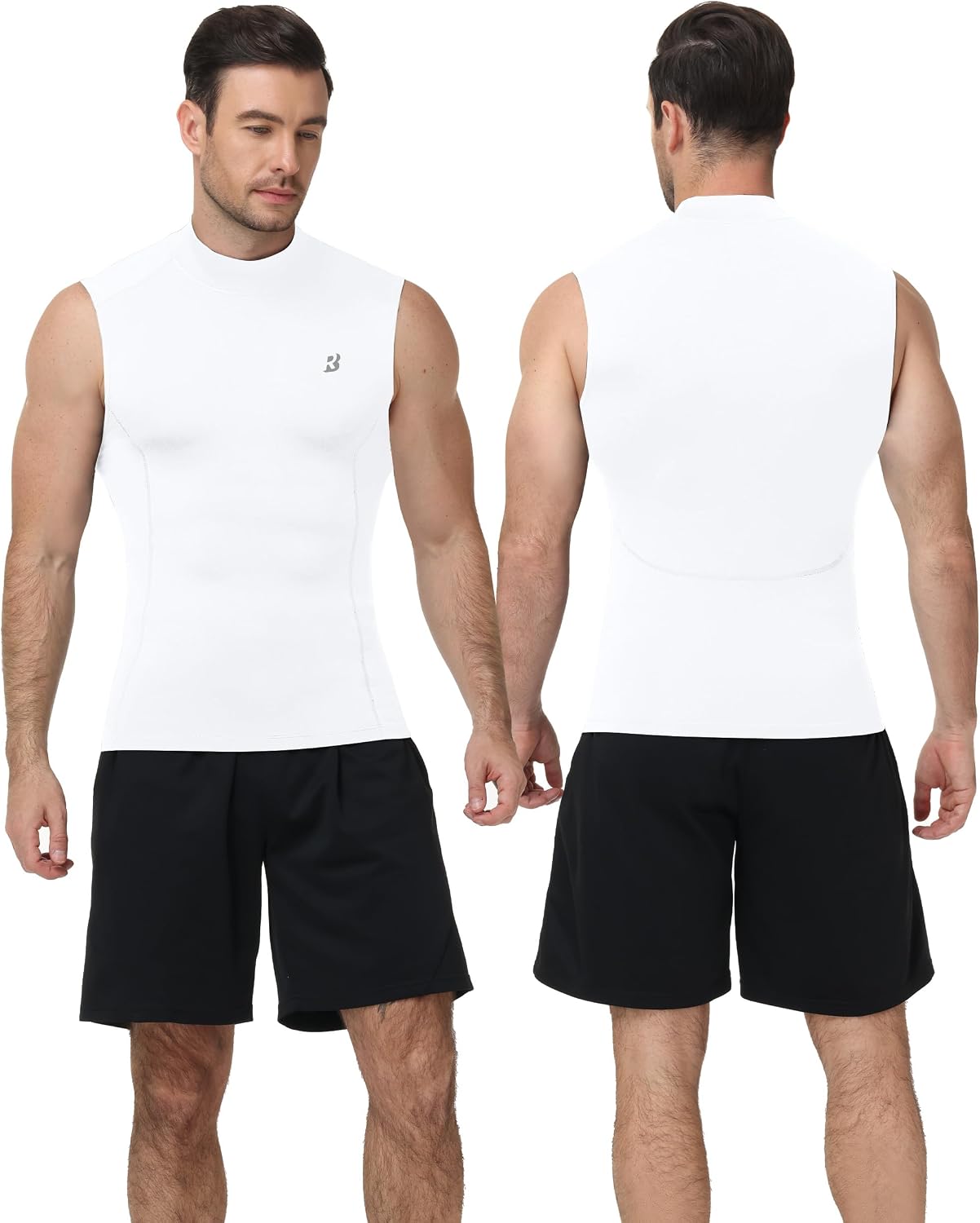 Detalle de Roadbox Men's Compression Shirt, Polyester-Spandex Blend