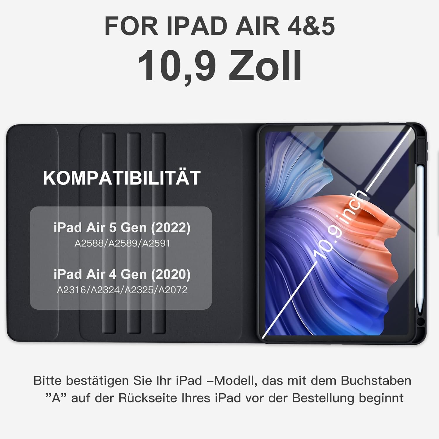 Thumbnail 1 de Vobafe Hülle mit Tastatur für iPad Air 11 Zoll M4/M3/M2 – Beleuchtete Tastatur, abnehmbar, Stifthalter