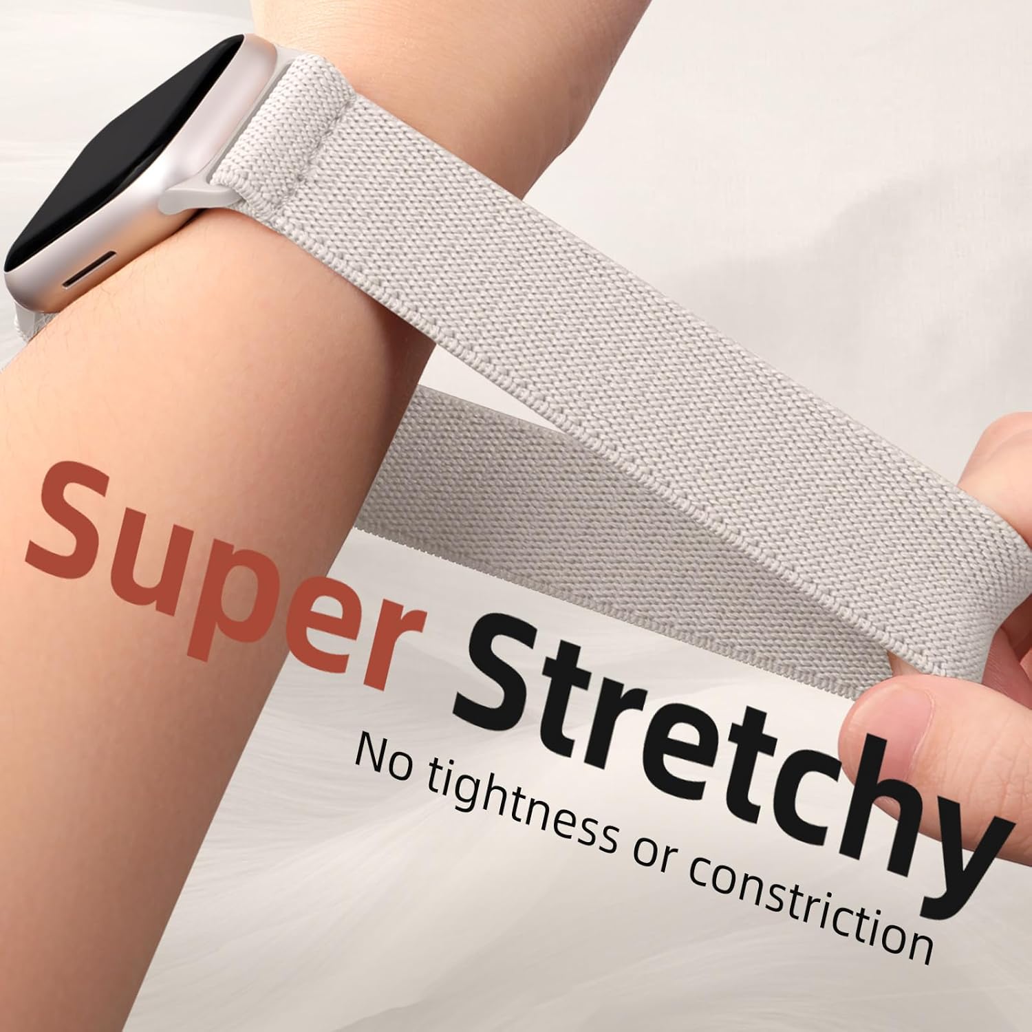 Thumbnail 3 de Maledan 10 Pack Elastic Strap Nylon Sport Loop for Apple Watch (40/41/38/42/44/45/46/49mm) – Stretchy Breathable Bands