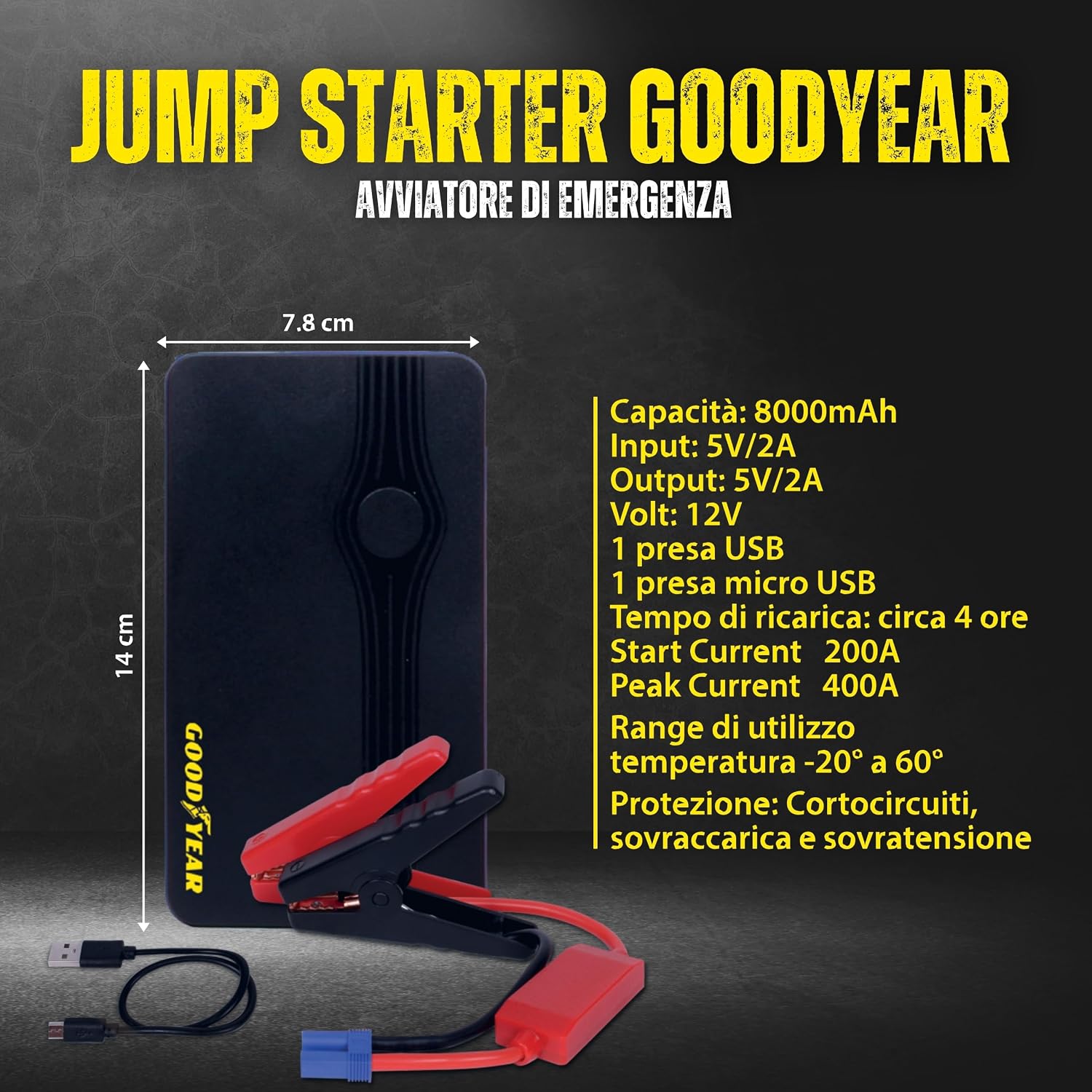 Detalle de Goodyear Jump Starter Avviatore 8000 mAh