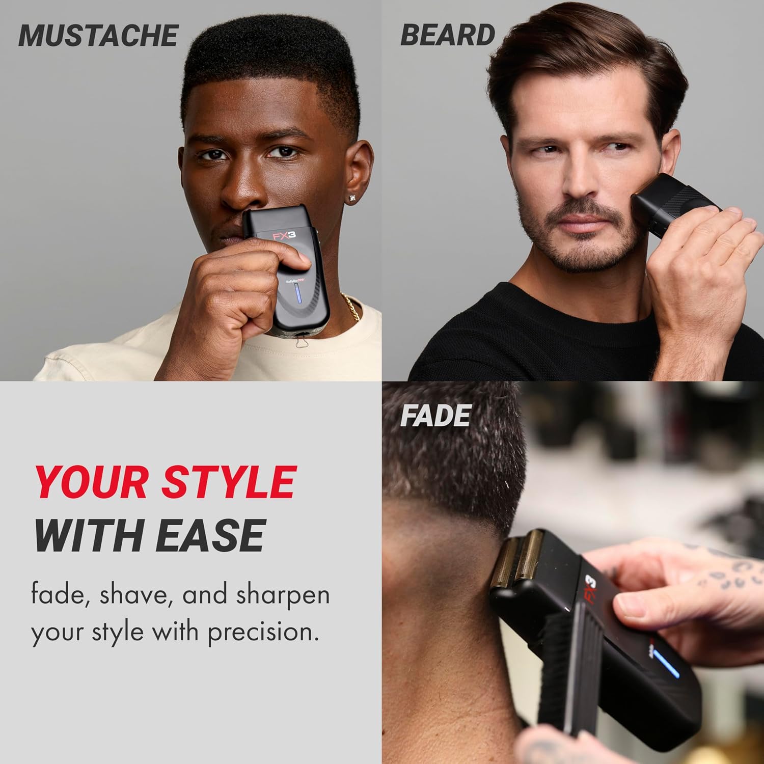 Detalle de BaBylissPRO FX3 Professional High-Speed Double Foil Shaver ダブルフォイルシェーバー 10,000RPM・コードレス・3時間稼働