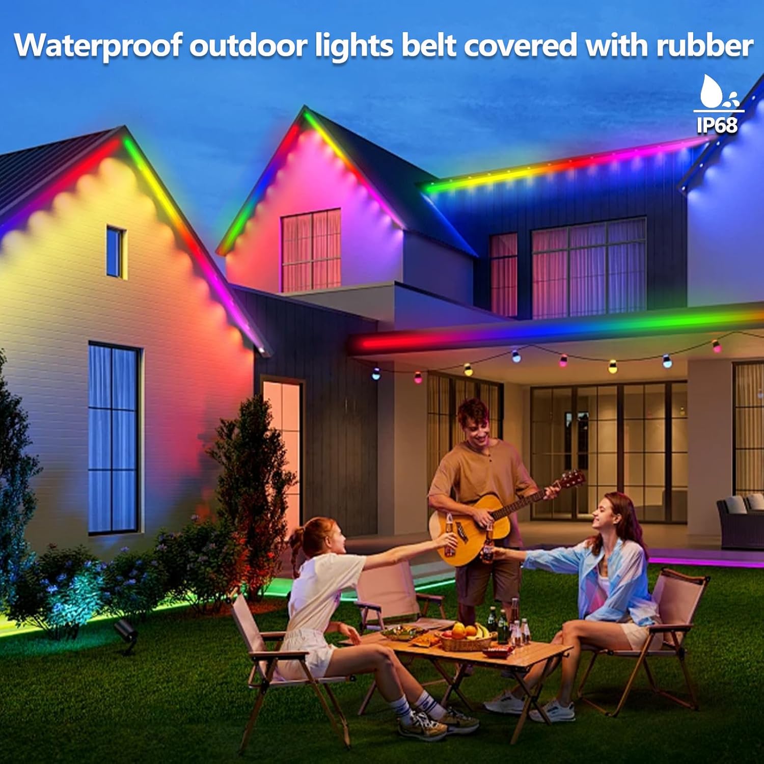 Thumbnail 4 de Outdoor LED Streifen IP68 RGB+IC Rope Lights – 15 m, App & RF, Music Sync