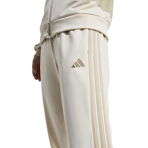 Detalle de Adidas Donna Essentials 3-Stripes Track Suit (Crystal Linen/beige, L) – Comfort e stile sportivo