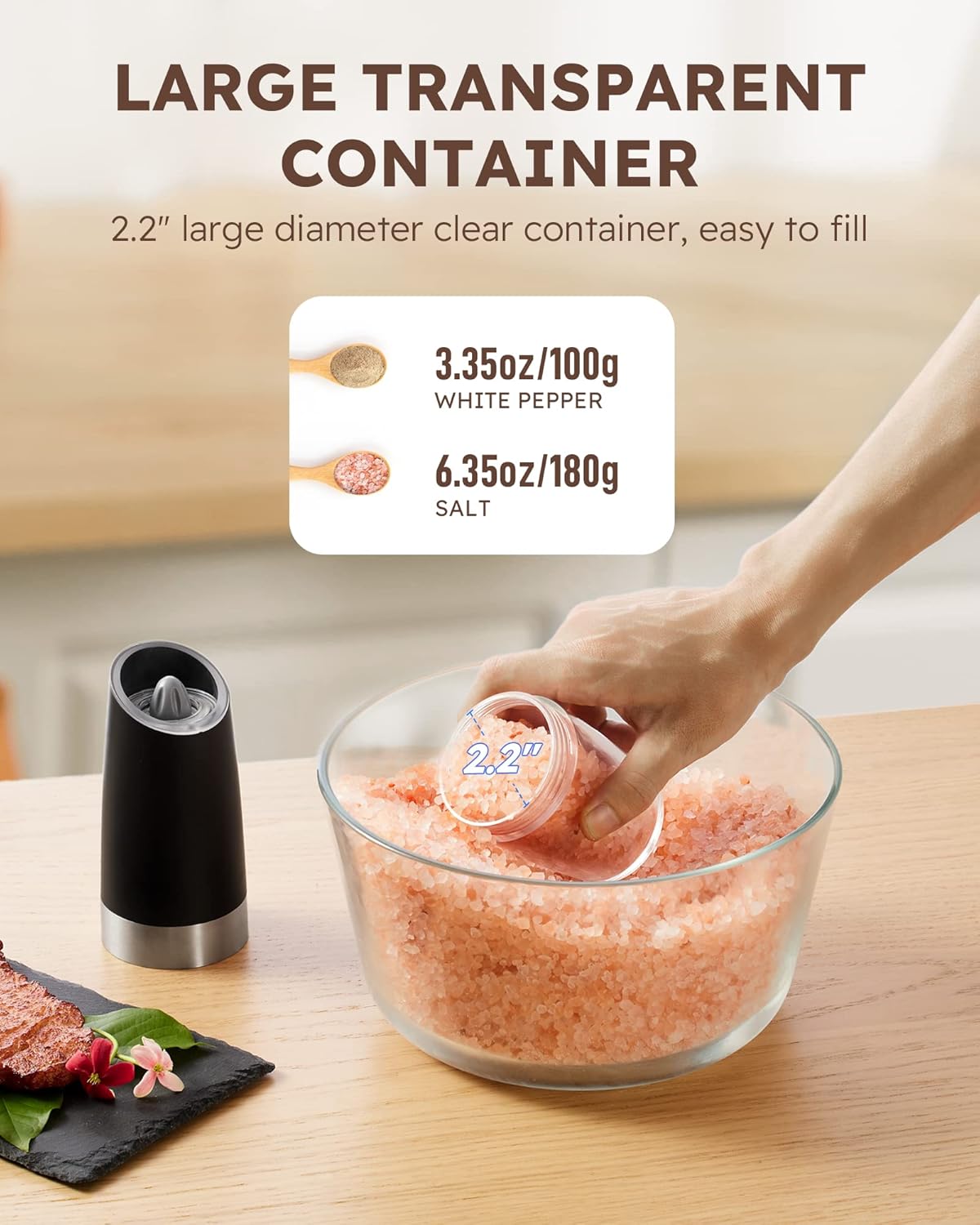 Thumbnail 6 de Sangcon Gravity Electric Salt and Pepper Grinder 184G