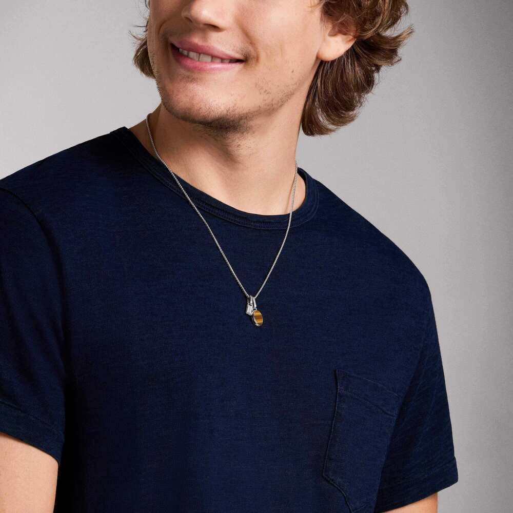 Thumbnail 1 de Fossil Herren Lederkette mit Karabinerhaken 💍