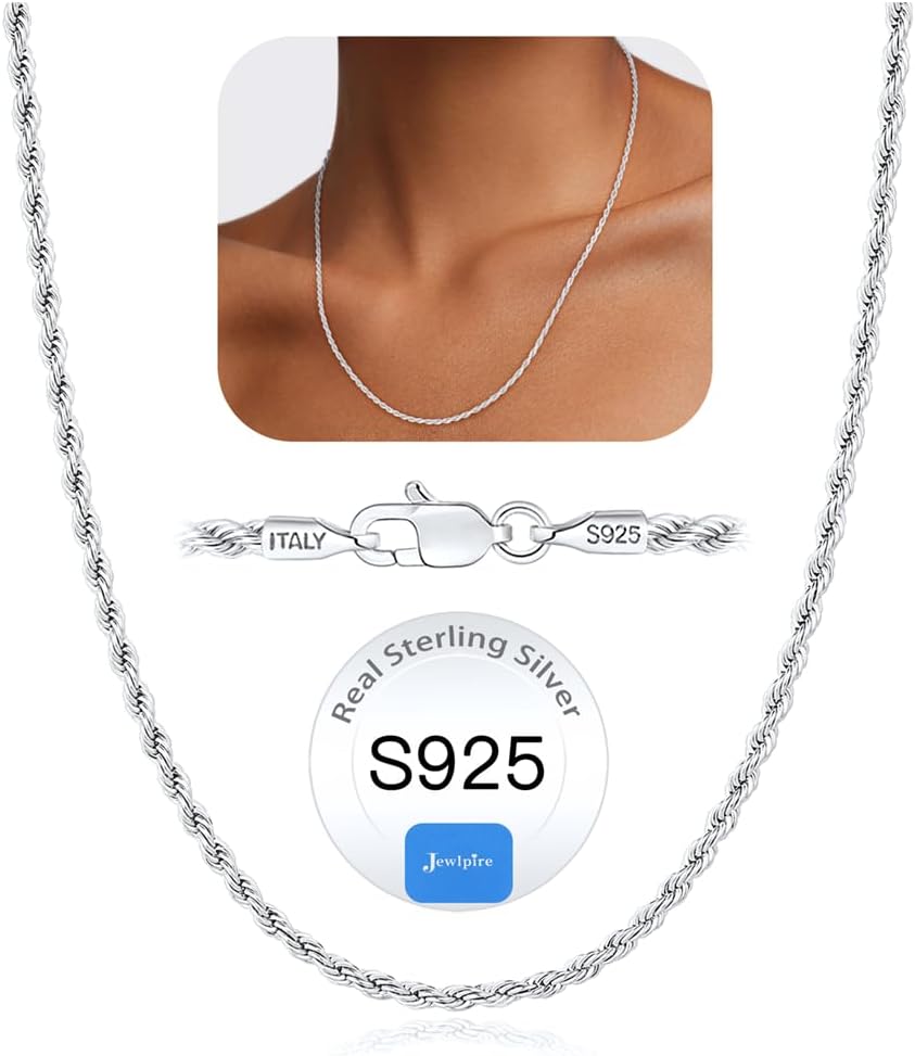 Detalle 2 de Jewlpire Rope Chain Necklace, 2mm