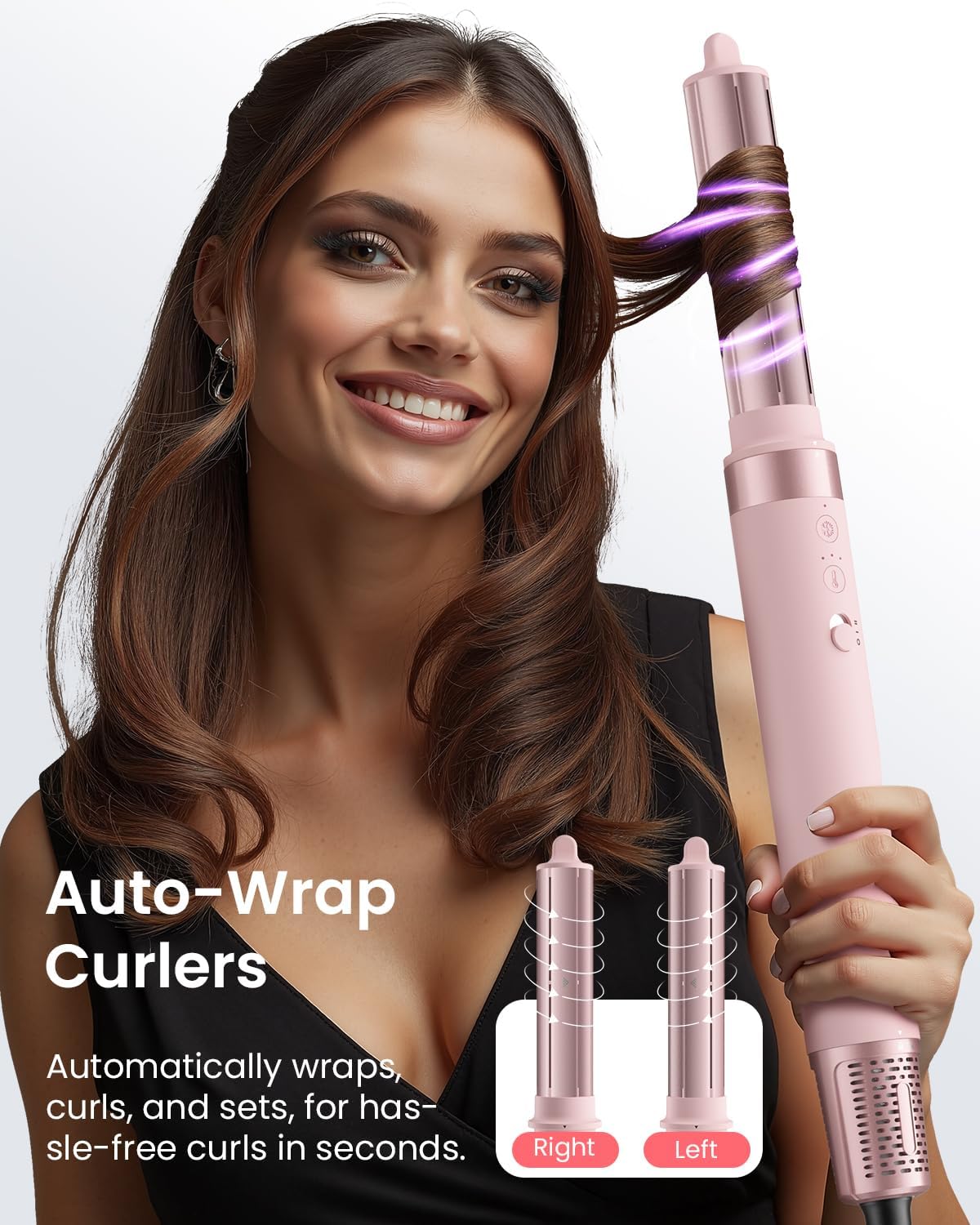 Detalle de MESCOMB 6-in-1 Air Styler: All-in-One Hair Drying, Curling and Straightening System