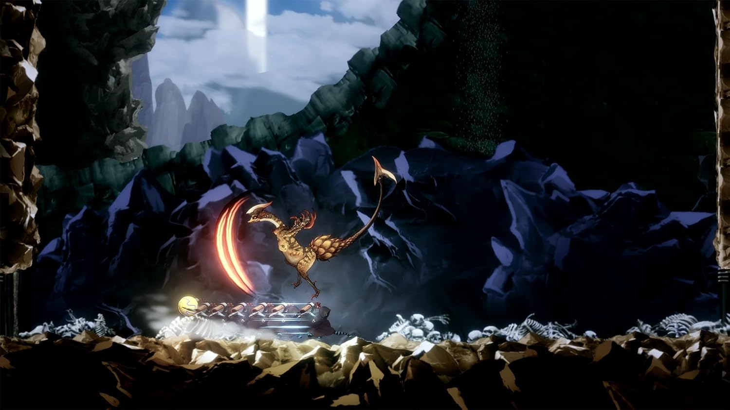 Detalle de Shadow Labyrinth PS5, platform 2D d’azione in stile rivisitazione di Pac-Man