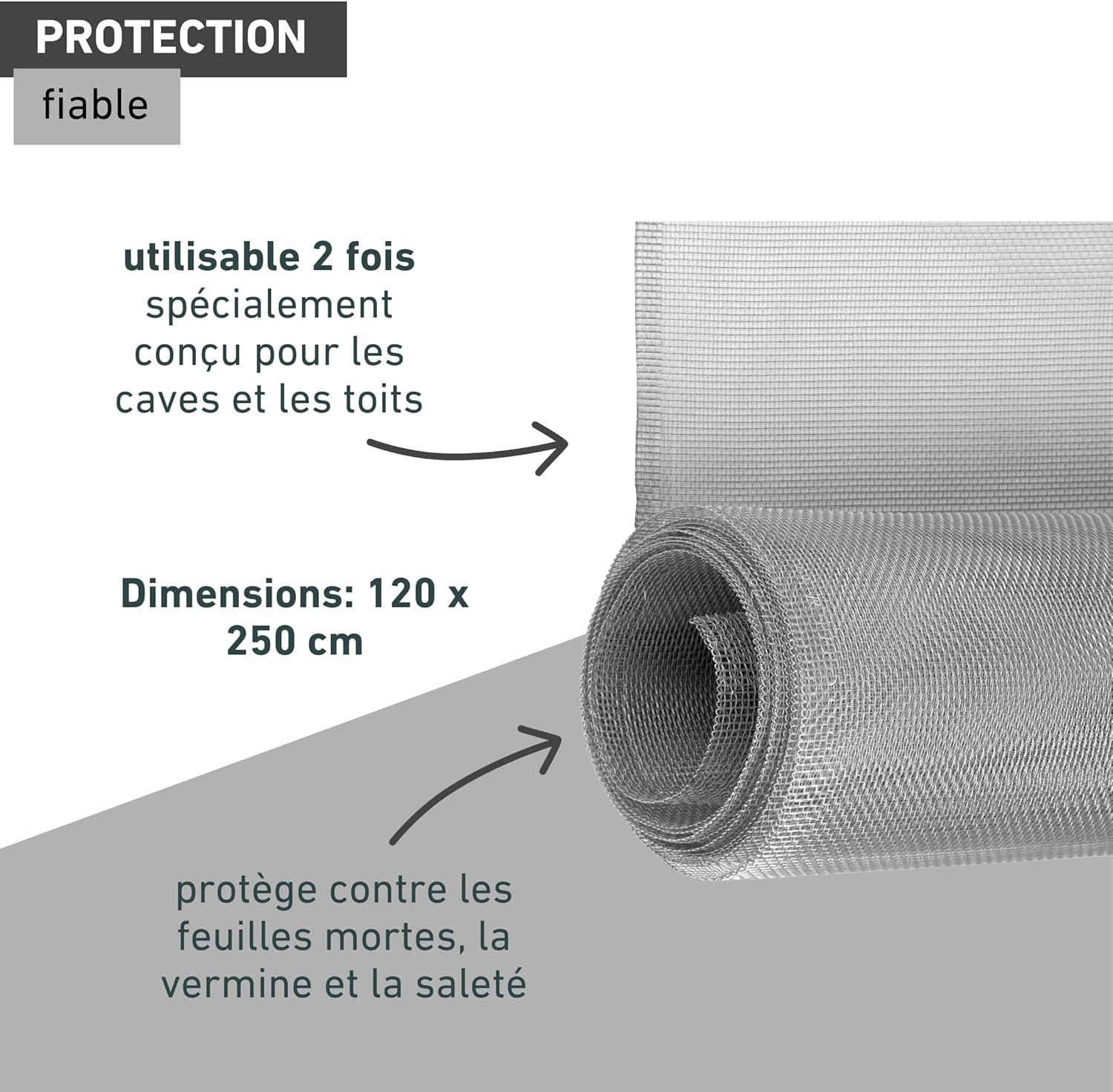 Detalle 1 de Windhager moustiquaire aluminium 120x250 cm
