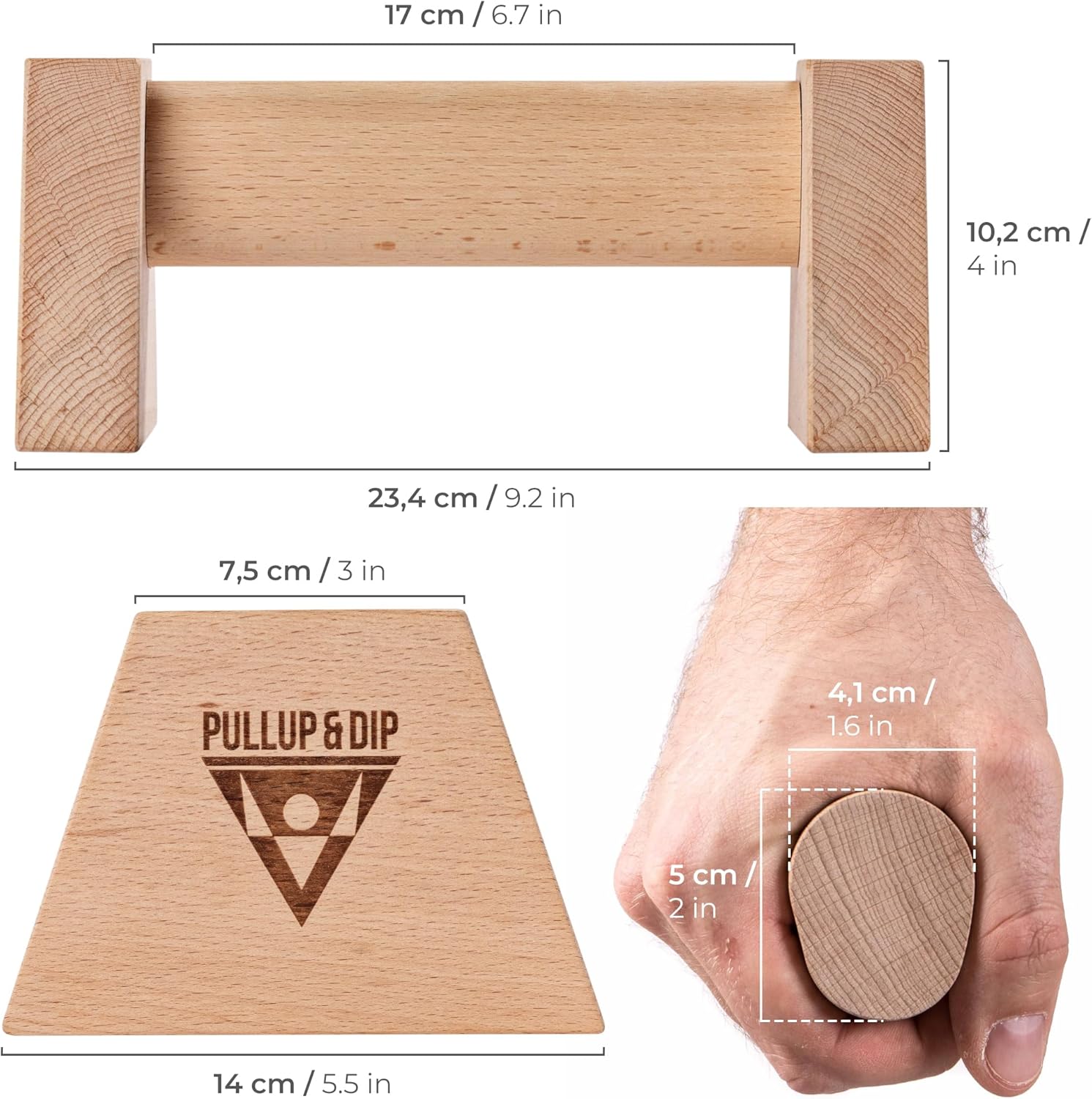 Thumbnail 6 de PULLUP & DIP Liegestützgriffe aus Holz 1,3 kg
