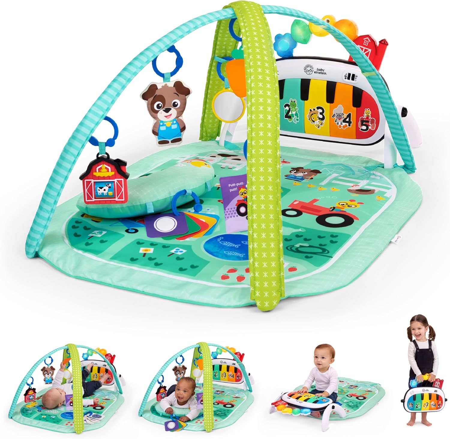 Detalle de Baby Einstein Farm Explorers 4-in-1 Kickin’ Tunes Musical Meadow Gym