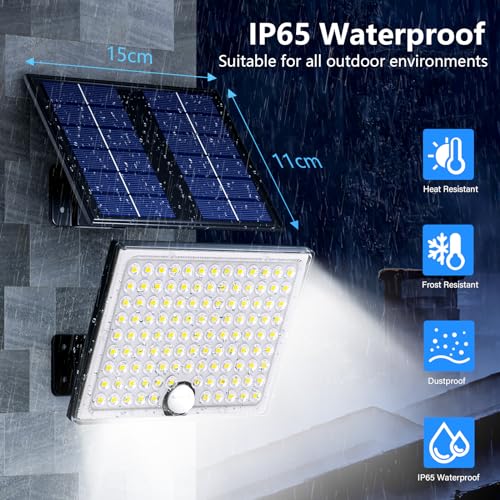 Detalle de Realky Luce Solare da Esterno con Sensore di Movimento e Telecomando – IP65, 3 Modalità