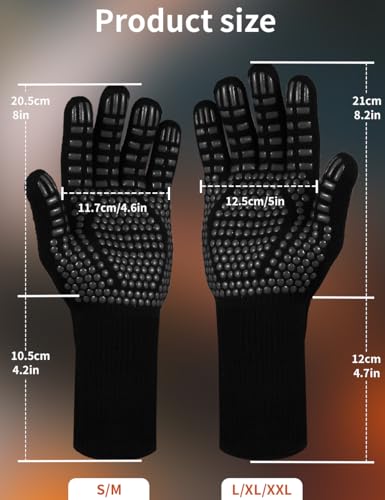 Thumbnail 5 de Beesgarden Grillhandschuhe Hitzebeständig 800°C – XL/XXL, Aramid, Silikon-Griff