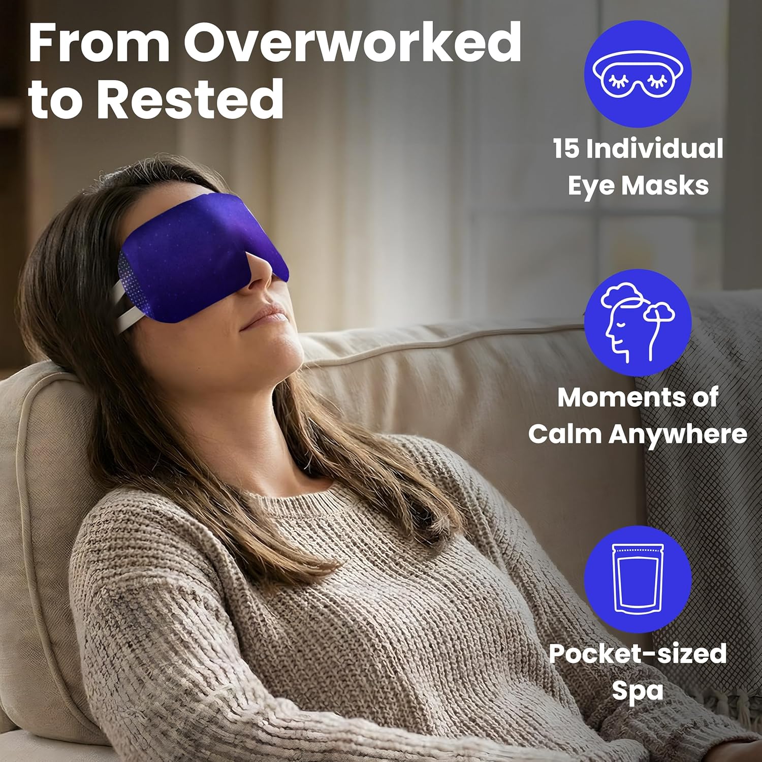 Thumbnail 6 de Self Heating Warm Compress Steam Eye Mask 15-pack