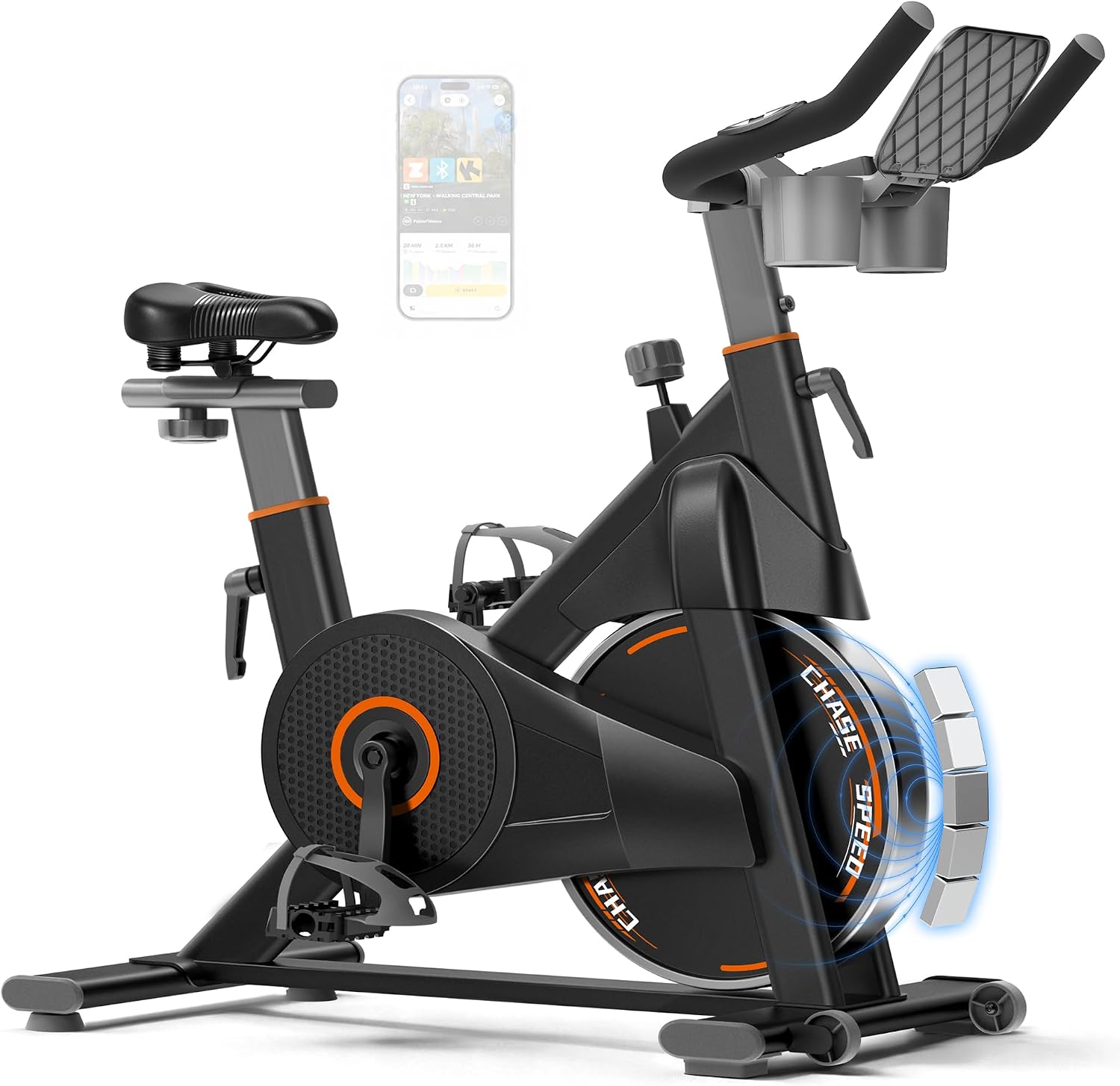 Detalle de CURSOR Exercise Bike with Magnetic Resistance, App Connectivity, and Adjustable Seat