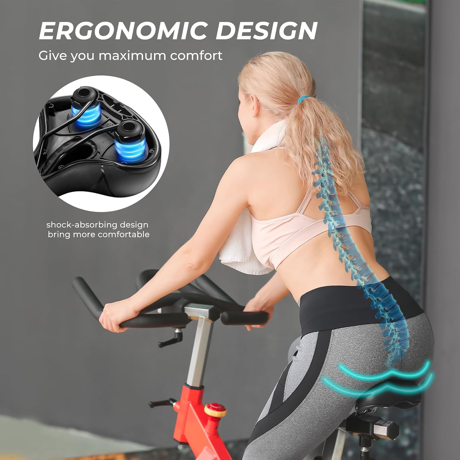Detalle de YOUNGDO Bicycle Saddle Gel comfort ergonomic seat