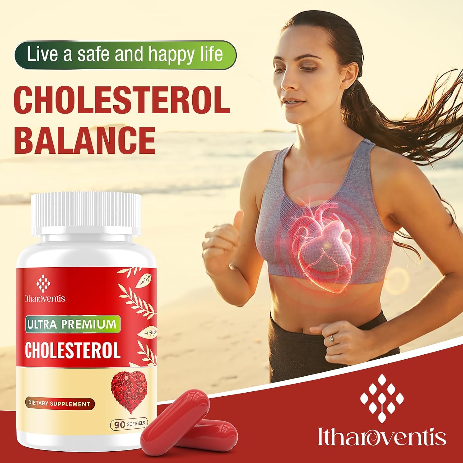 Detalle de Itharoventis Cholesterol Supplement, 90 Softgels