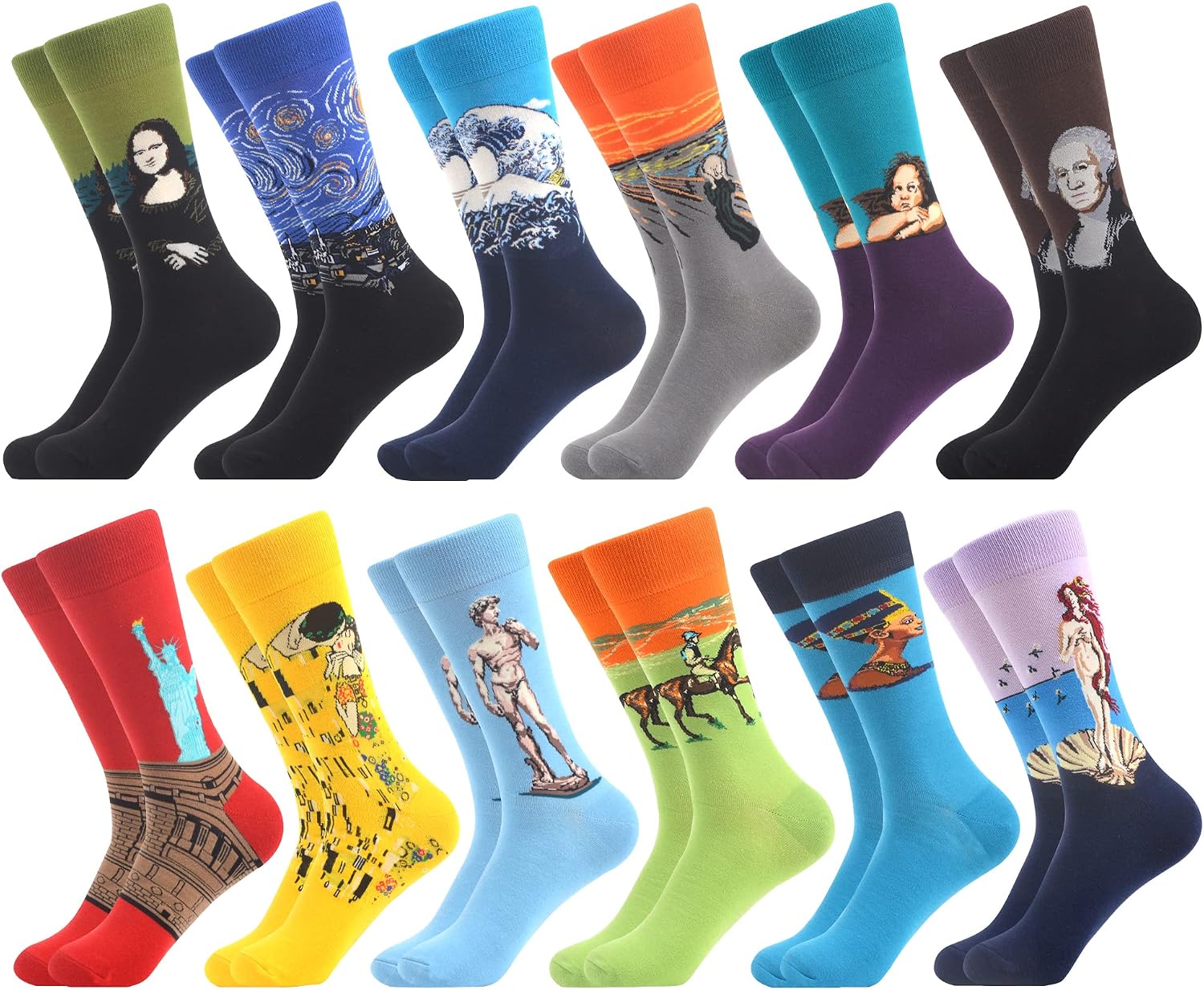 Thumbnail 6 de WeciBor 12 Paar Bunte Herren Socken Baumwolle