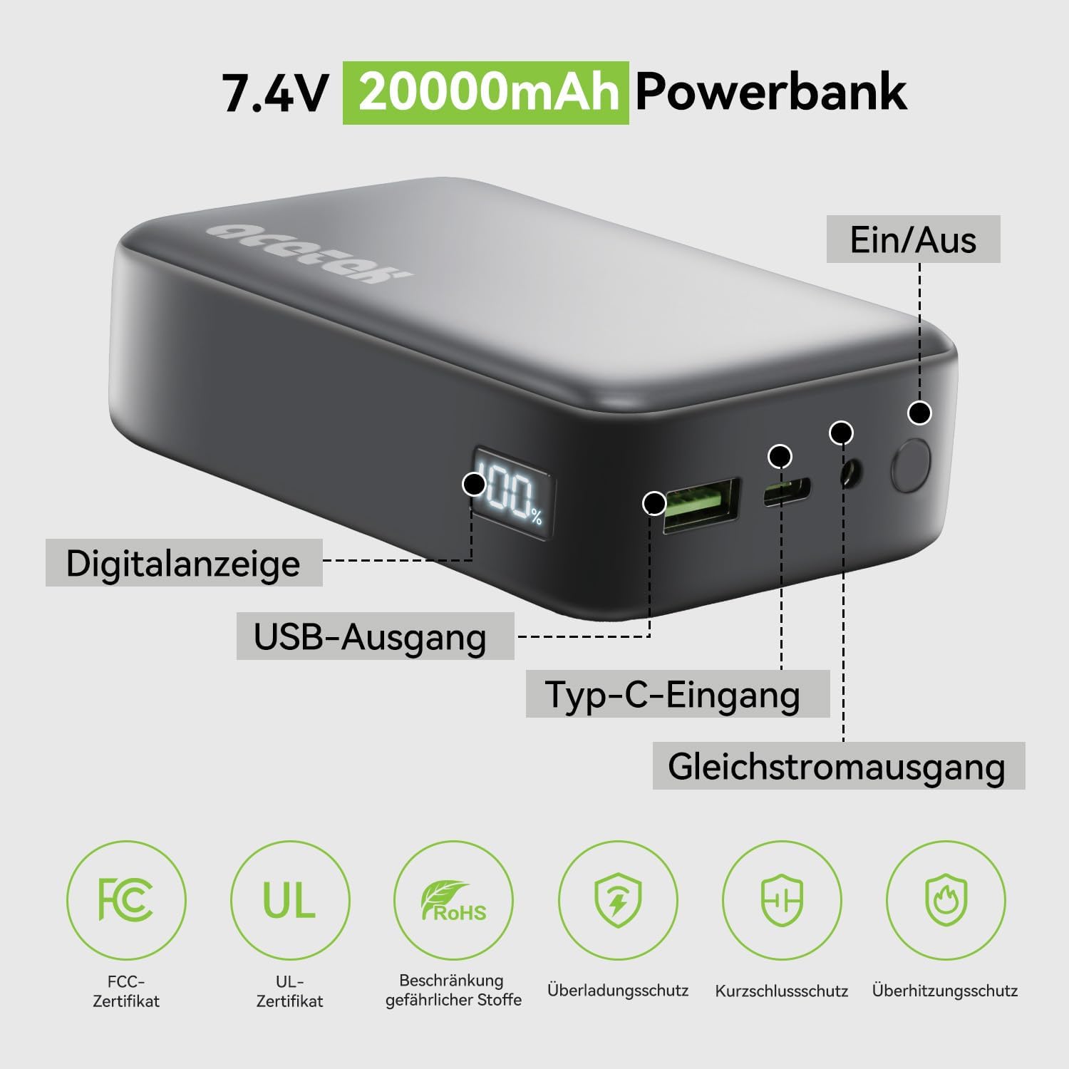 Detalle 2 de Beheizte Weste 20000 mAh mit 15 Zonen