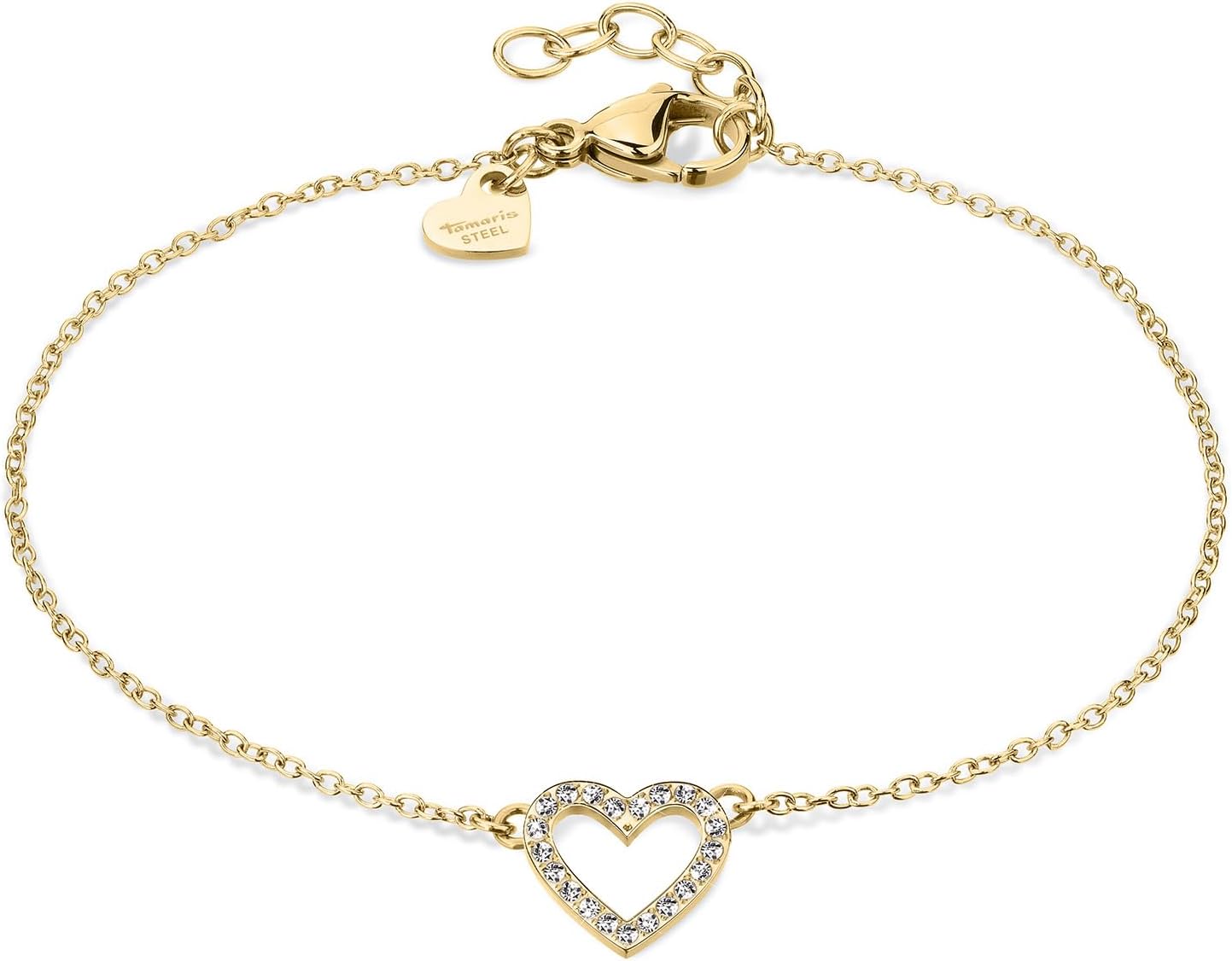 Thumbnail 5 de Tamaris Armband für Damen aus Edelstahl mit Herz-Anhänger – roségold poliert, größenverstellbar und wasserfest